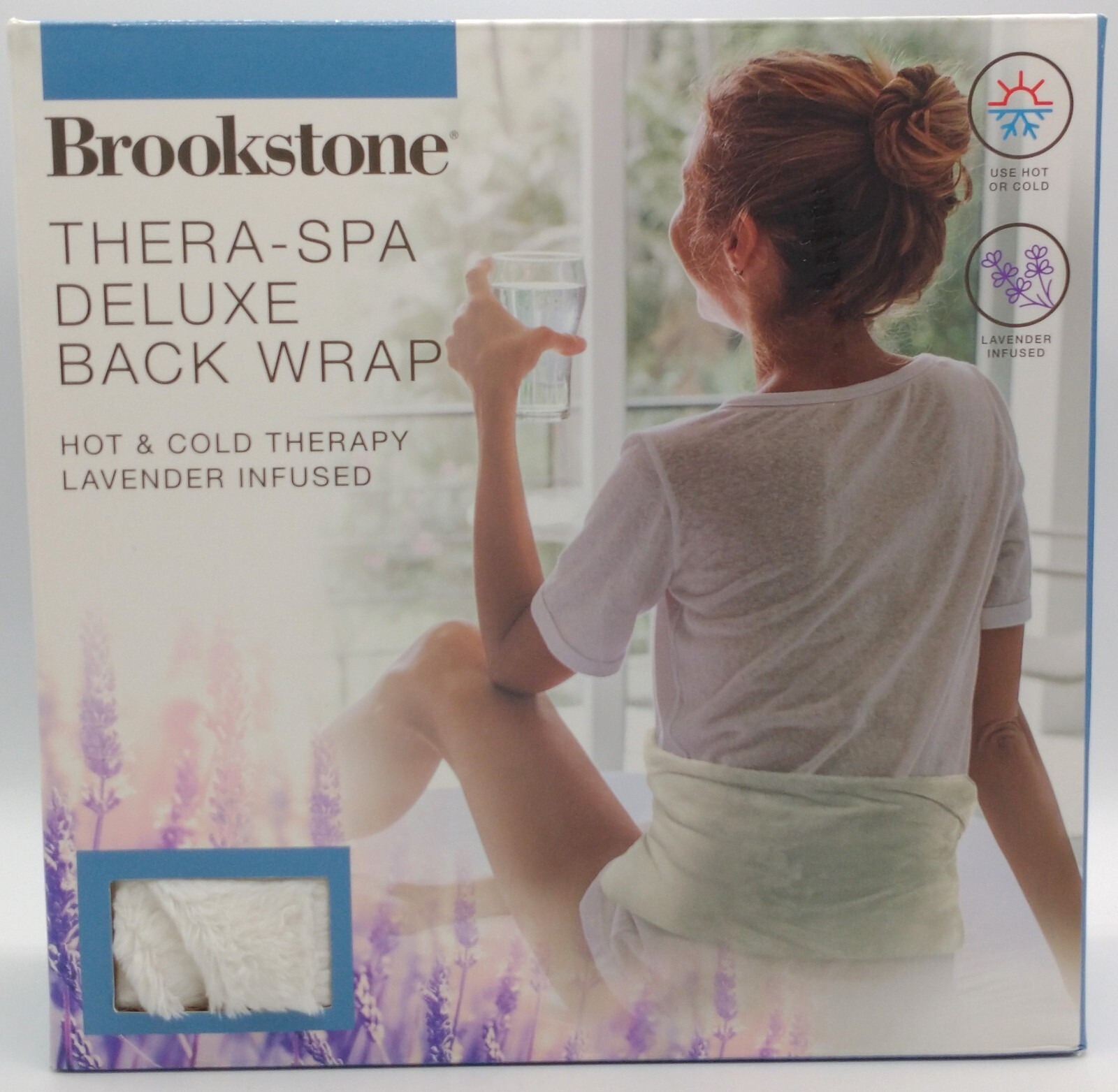 Brookstone Thera-Spa Warming Back Wrap Hot & Cold Therapy Lavender Infused Gift