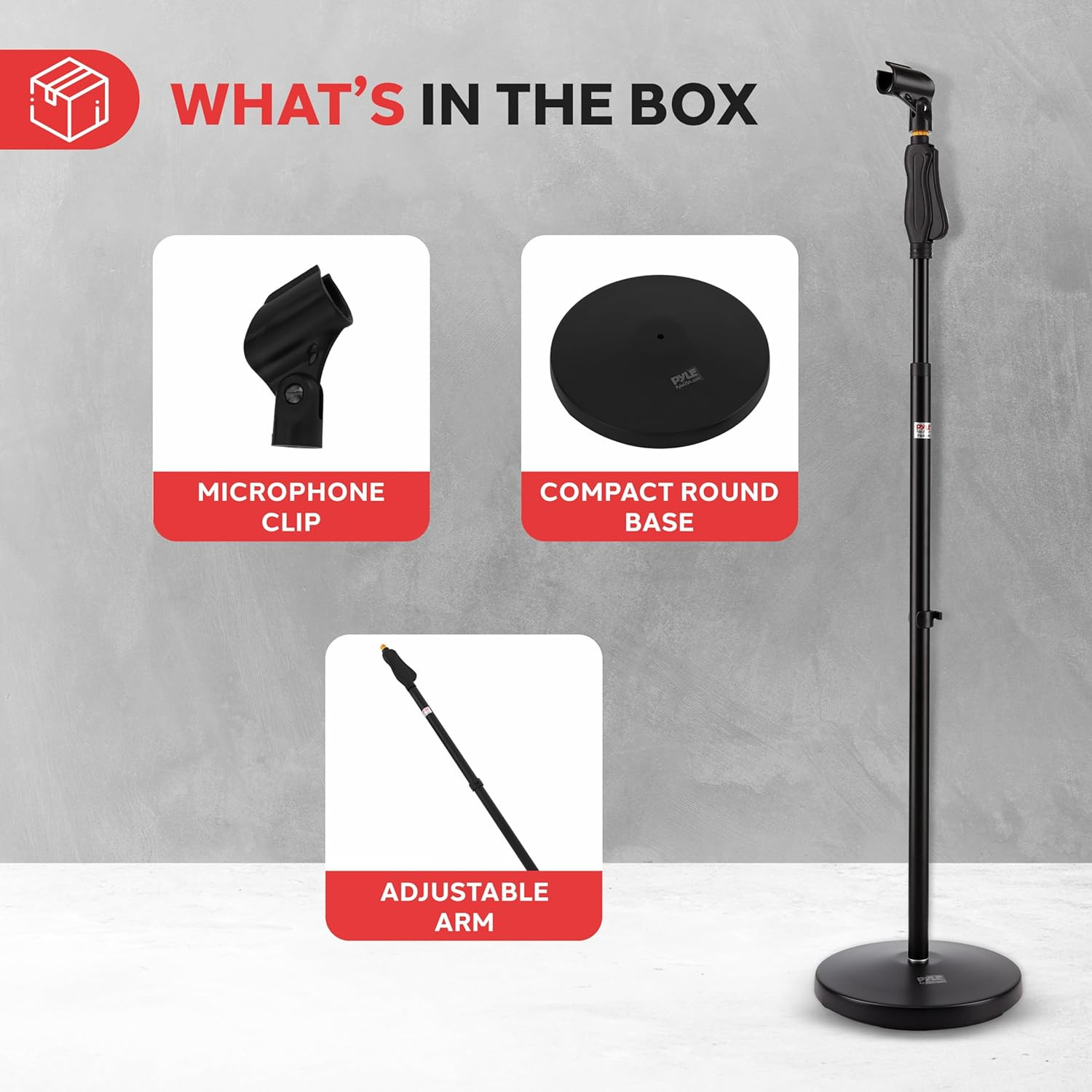 Universal Microphone Stand - M-6 Mic Mount Holder and Height Adjustable from 27.