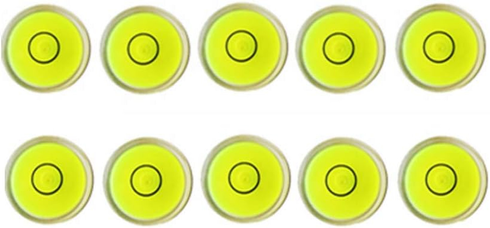 10pcs Bubble Spirit Level Degree Mark, 10x6mm Mini Circular Bullseye Level Incli