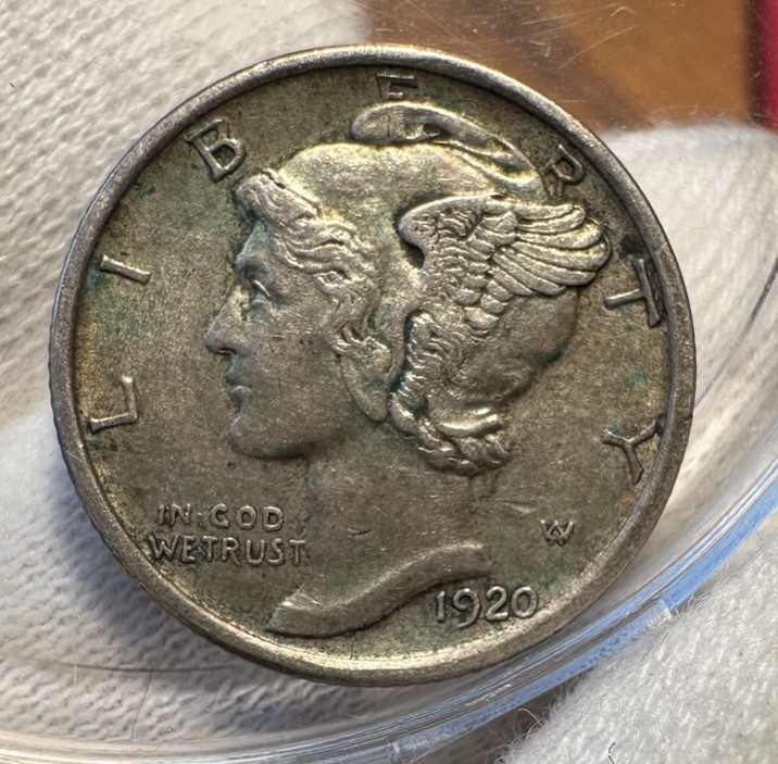 1920 D Mercury Dime AU About Uncirculated