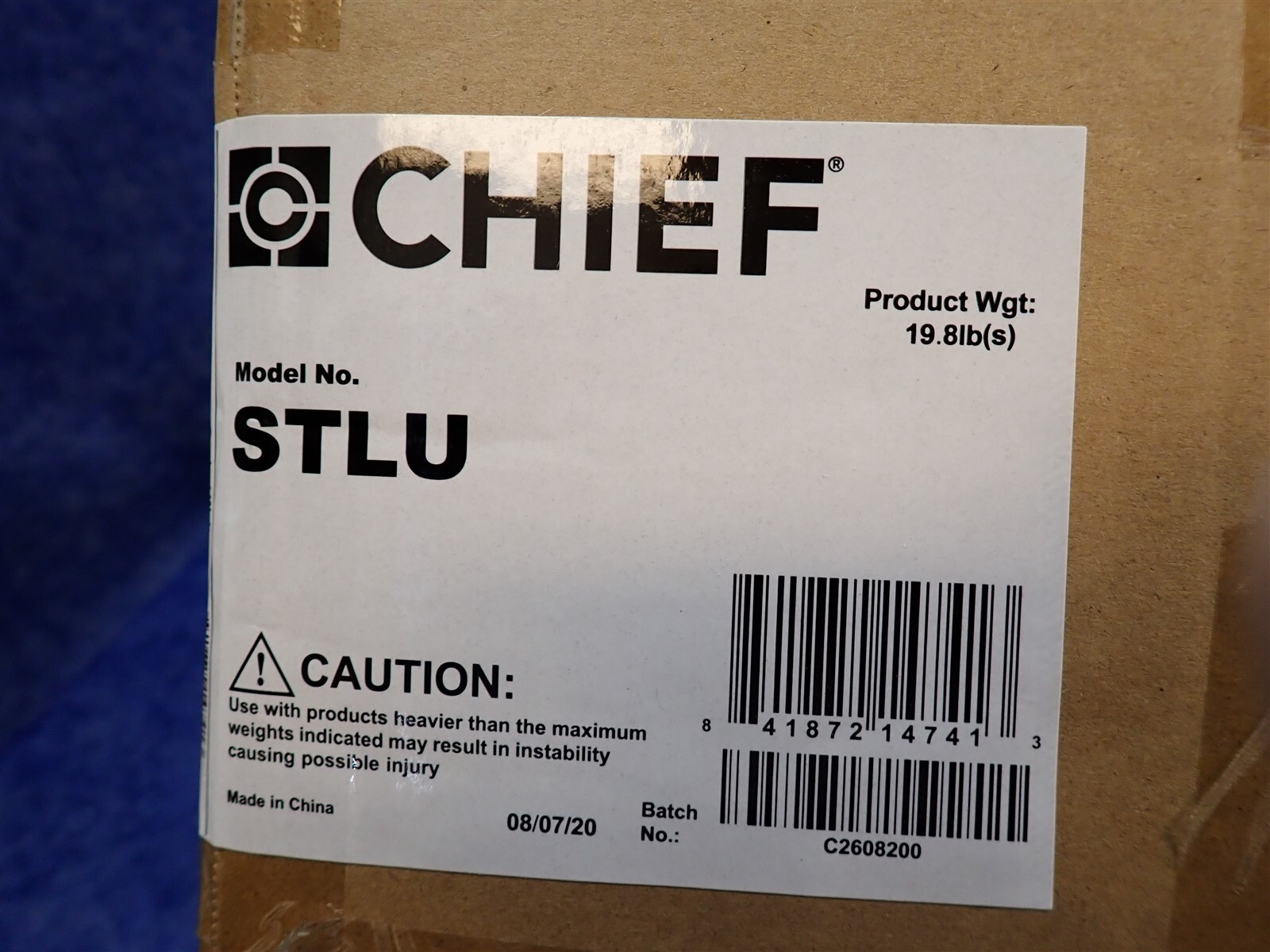 Chief STLU Medium Secure Bolt Down Table Stand 32-52" (EE5)