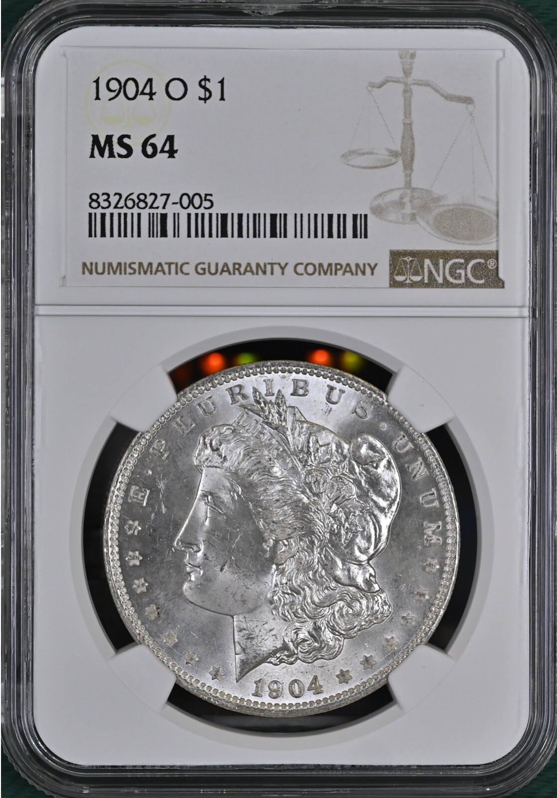 1904 O Morgan Silver $1 NGC MS 64 BX12-18
