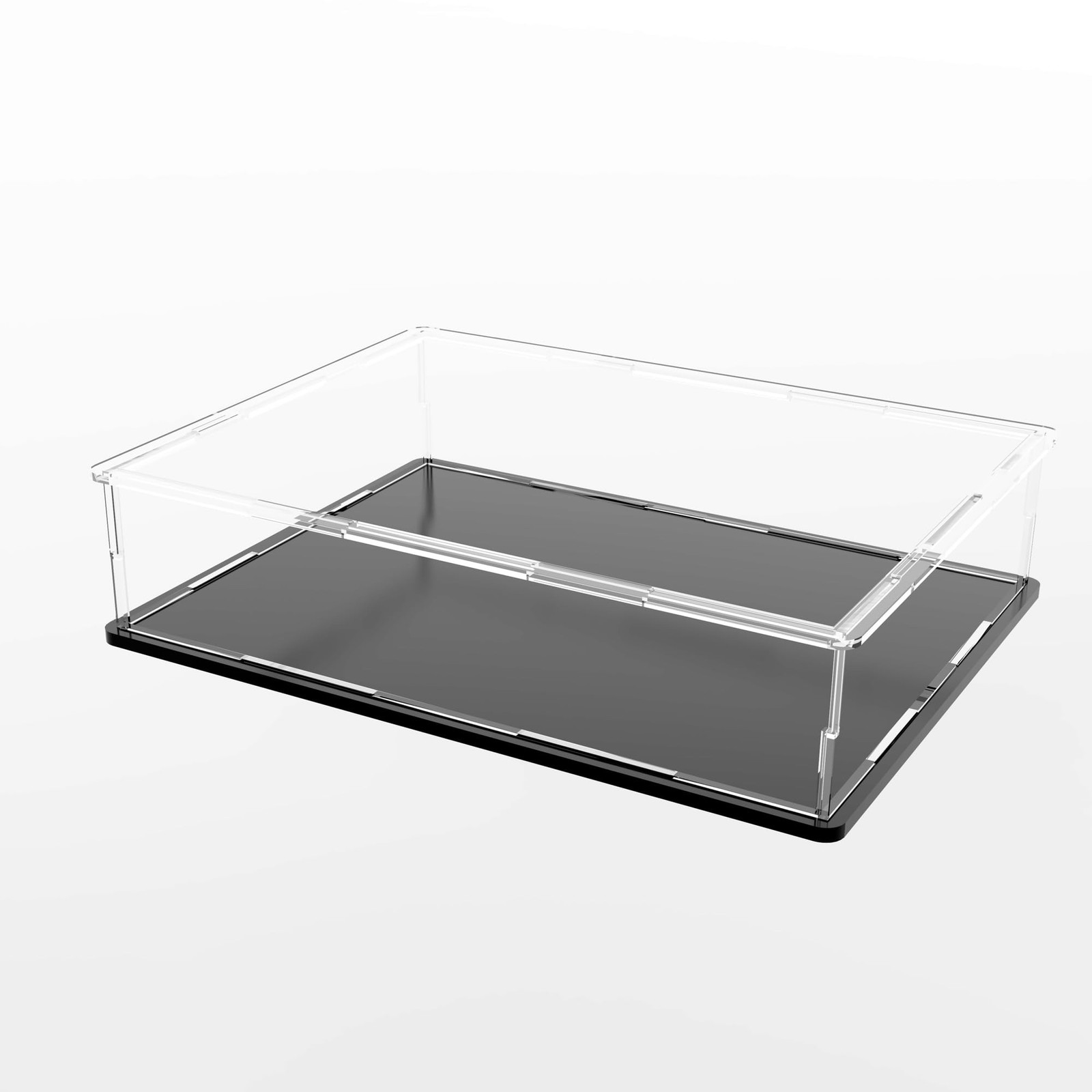 Acrylic Display Case, Clear Acrylic Display Box with Matte Base, Dustproof Co...