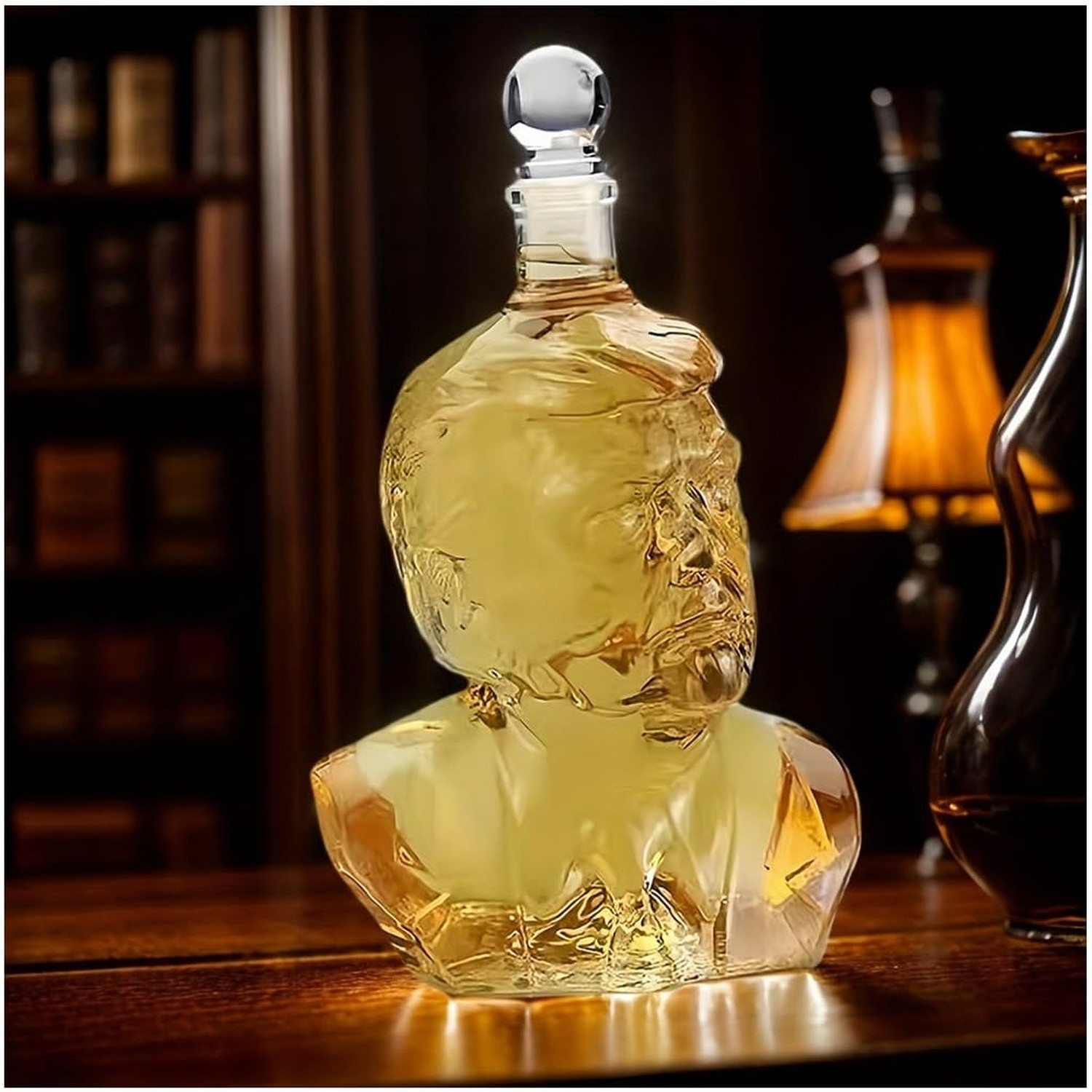 Donald Trump Decanter- Detailed Liqour Bottle with Stopper- Patriotic Design ...