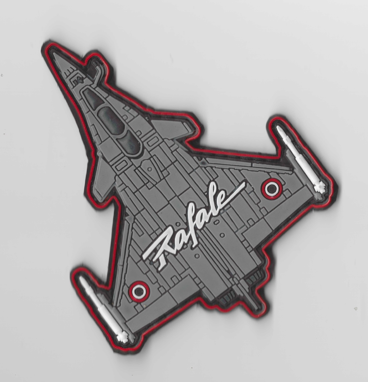 French Air Force Patch Proud of France Rafale 4th Gen. Fighter Jet Top View