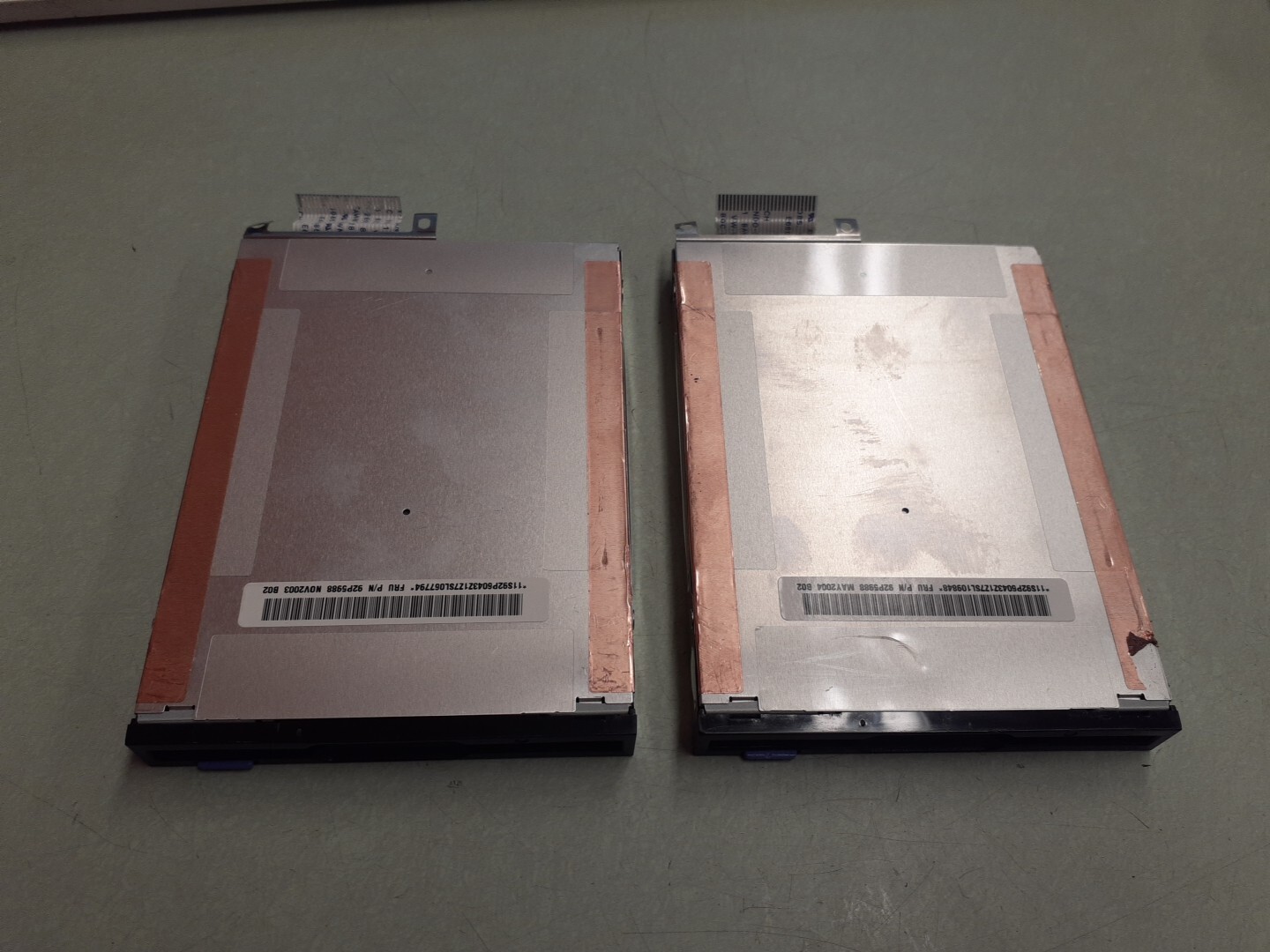 (2) IBM 92P5988 Floppy Disk Drive - Black Bezel