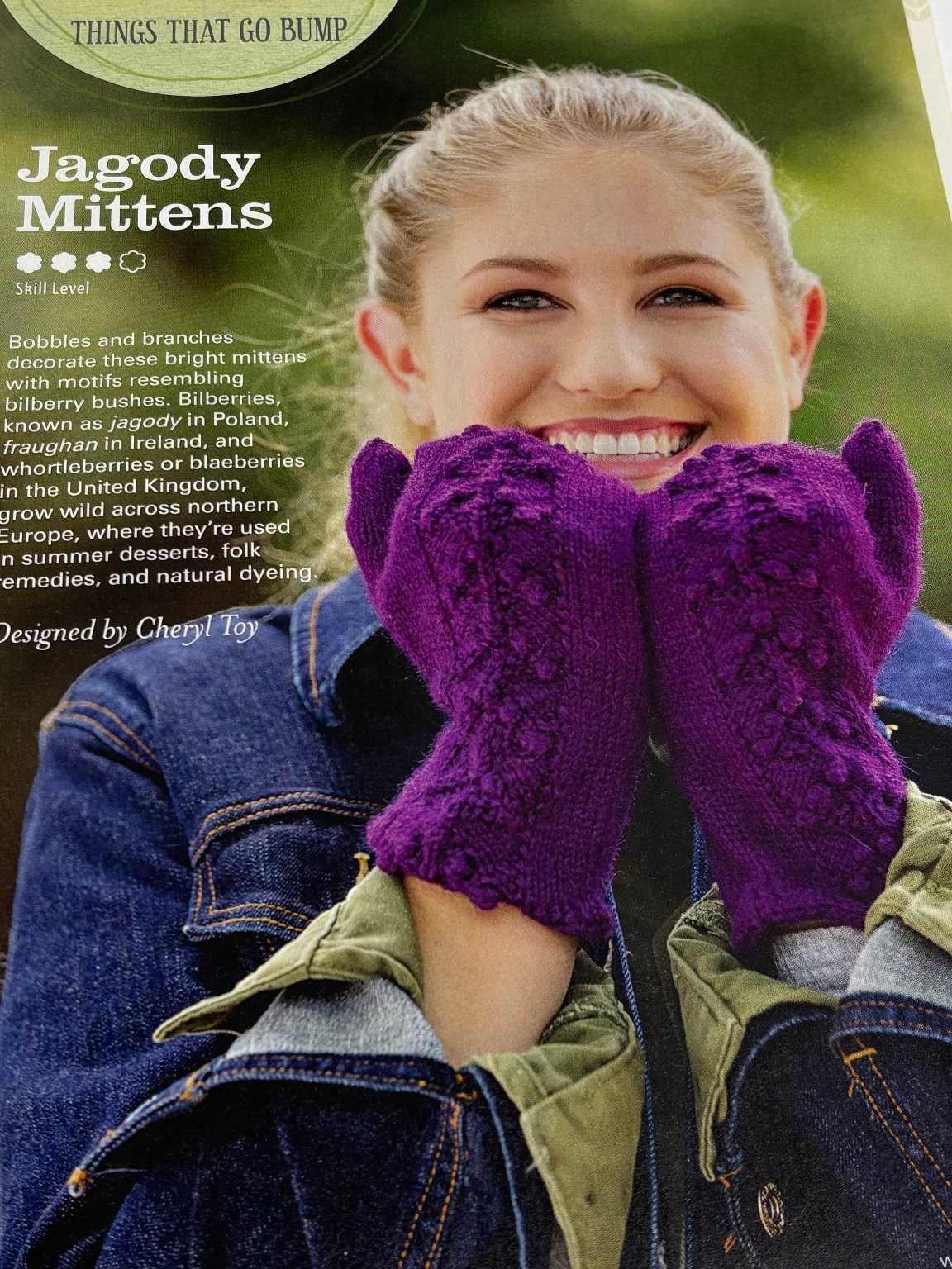 Jagody Mittens Knitting Pattern Magazine Pages