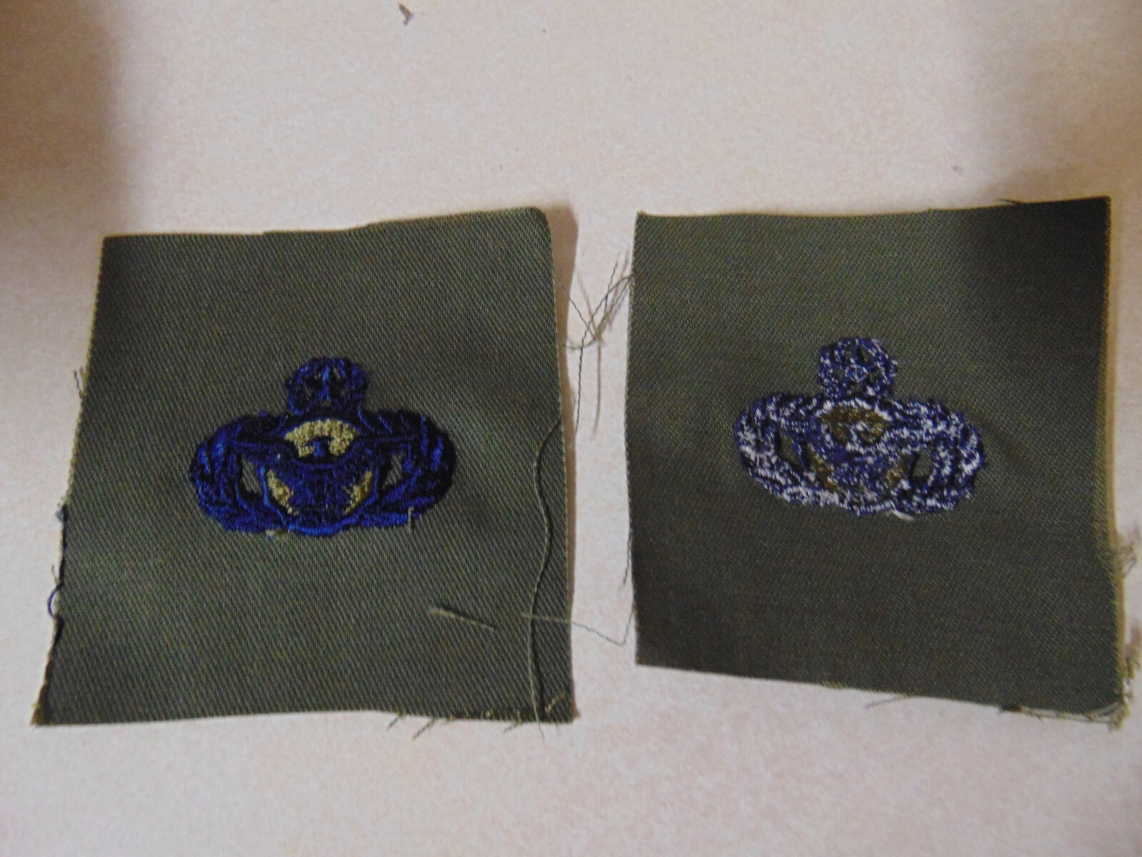 MILITARY PATCH US AIR FORCE CLOTH GREEN SEW ON SUBDUED SECURITY POLICE MASTER