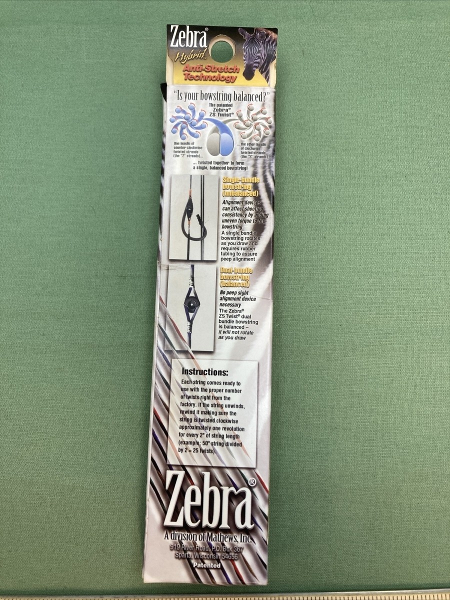 NEW MATHEWS ZEBRA HYBRID COMPOUND BOWSTRING UL2/BMX/FMX 93 1/8"
