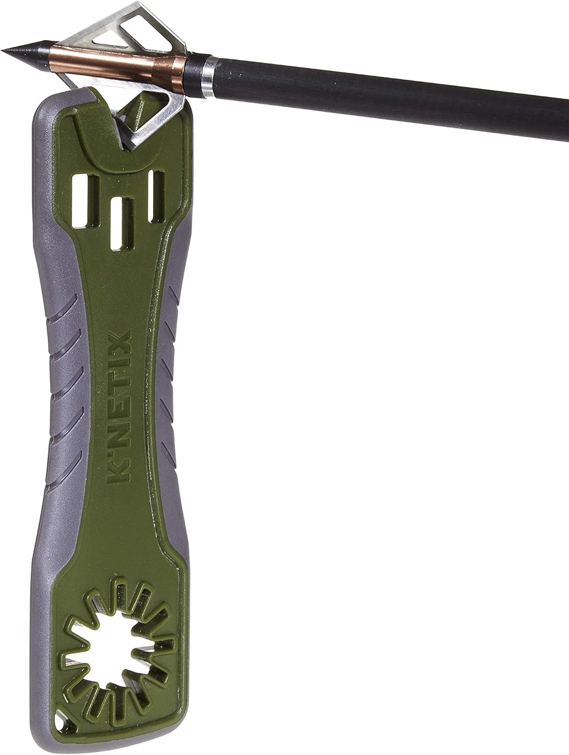 K’Netix MV² Broadhead Wrench & Sharpener, Gray & Olive