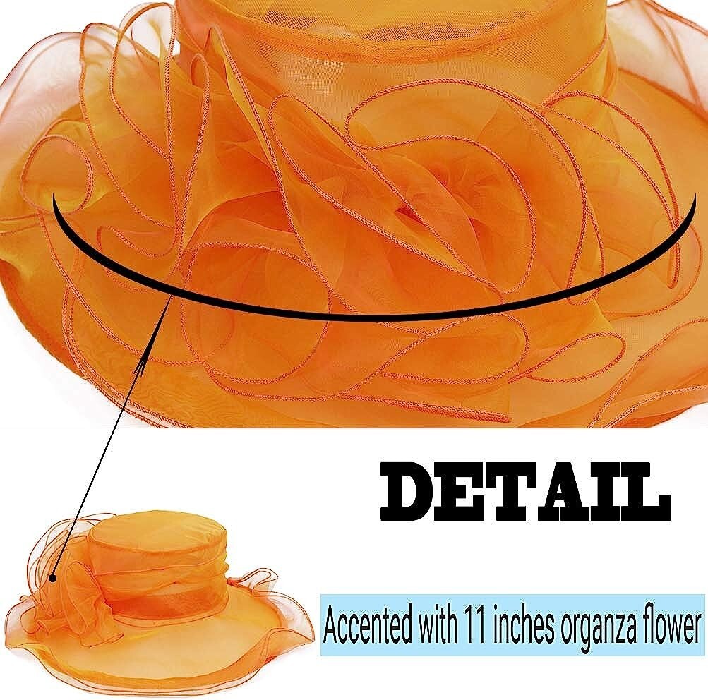 Kentucky Derby Church Dress Hat for Women Bridal Tea Party Wedding, 9 COLORS