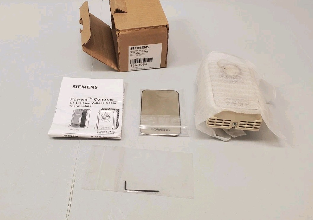 Siemens Room Thermostat 134-1084 Powers Controls Line Voltage ET 134 New