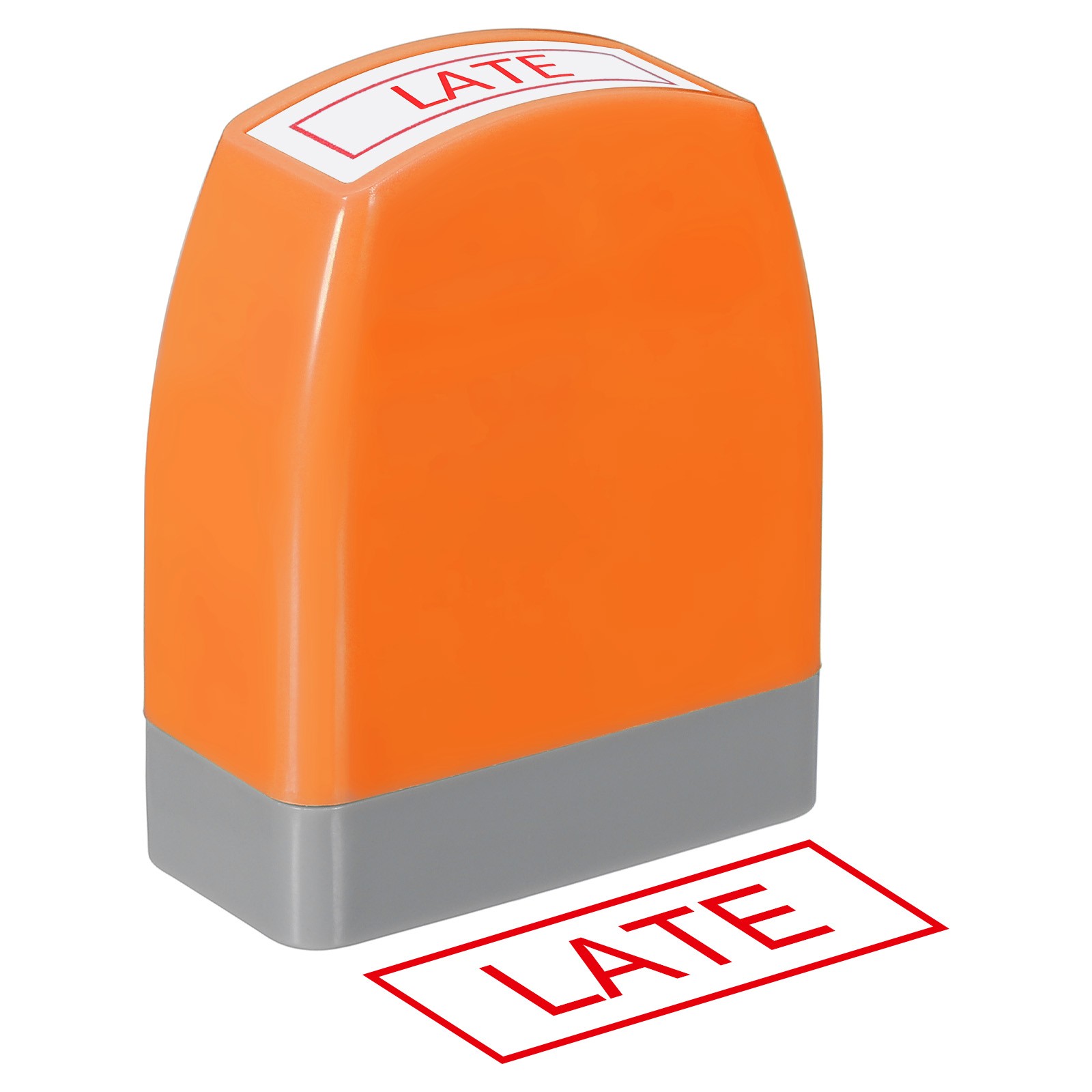 Late Notice Stamp Self Inking, Office Stamps Pre Inked, Orange