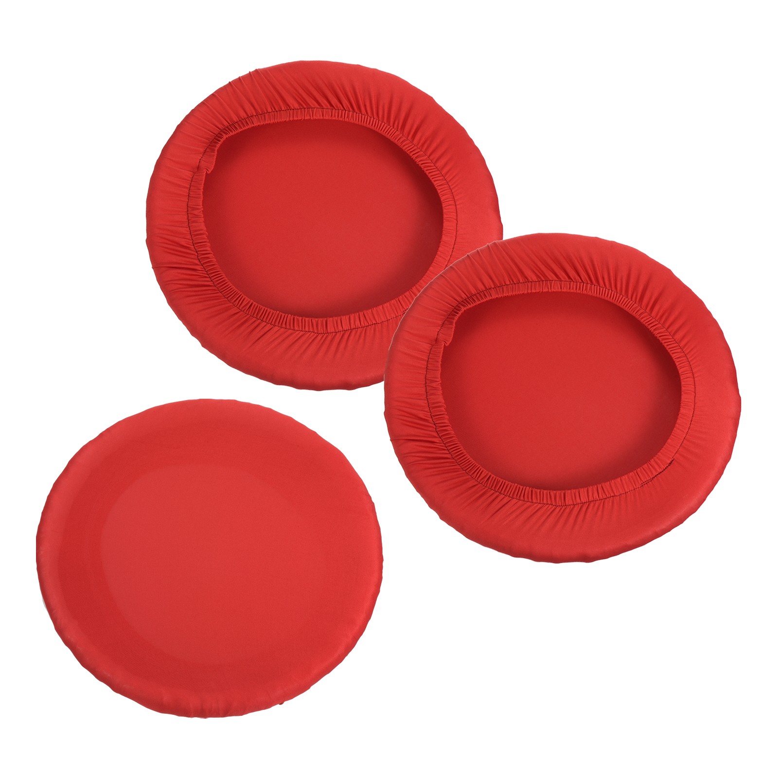 9.5" Bar Stool Cover, 3pcs Seat Cover for 11"-16" Chair, Red