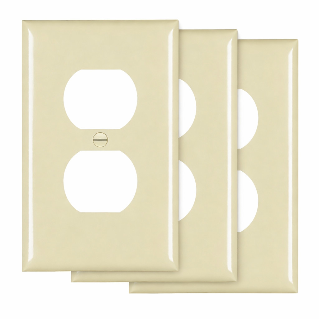 Legrand Pass & Seymour TPJ8I Ivory Outlet Wall Plate Jumbo Unbreakable Lot 3 NIP