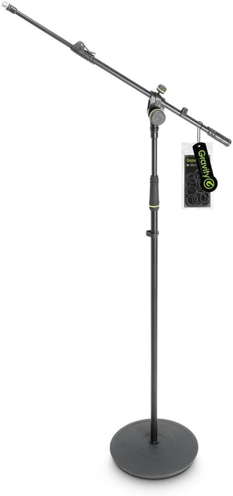MS 2322 B Microphone Stand with round Base and 2-Point Adjustment Telescoping Bo