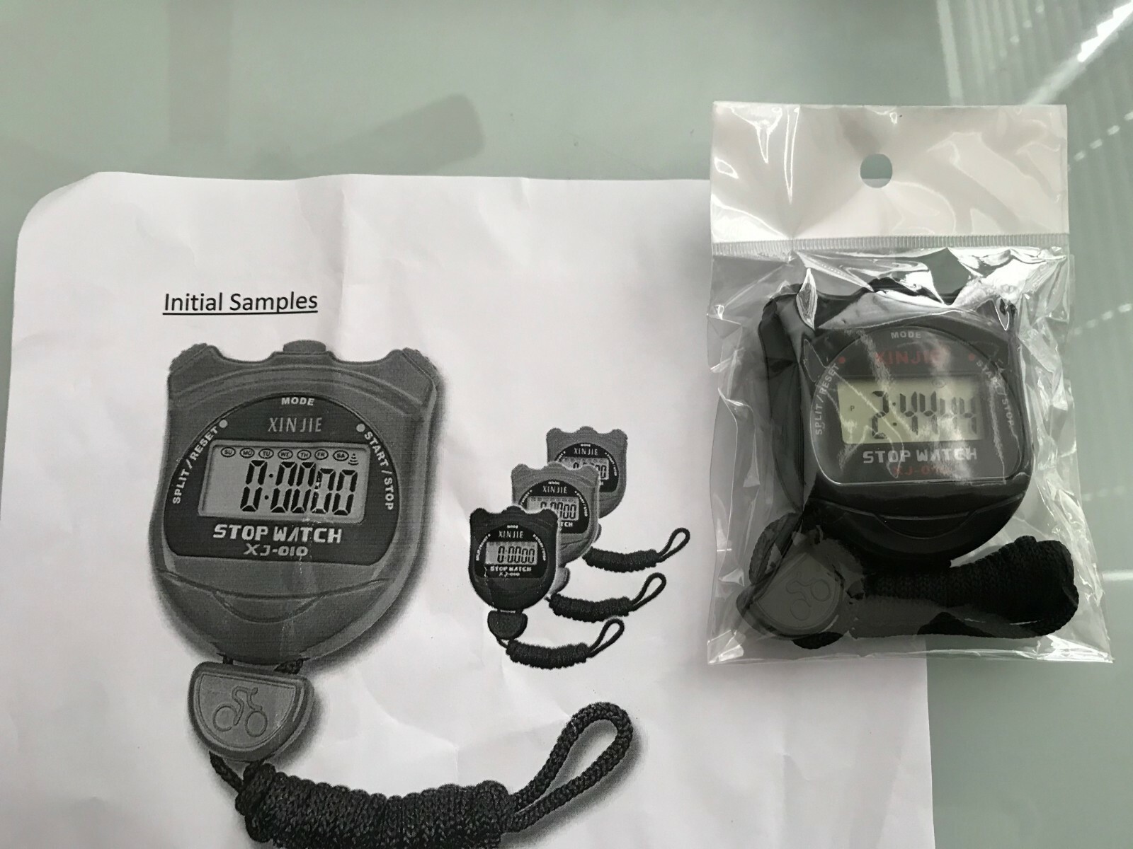 Factory Direct  200 BLACK SPORTS STOPWATCH w NECK STRAP $3.99 each + FOB freight