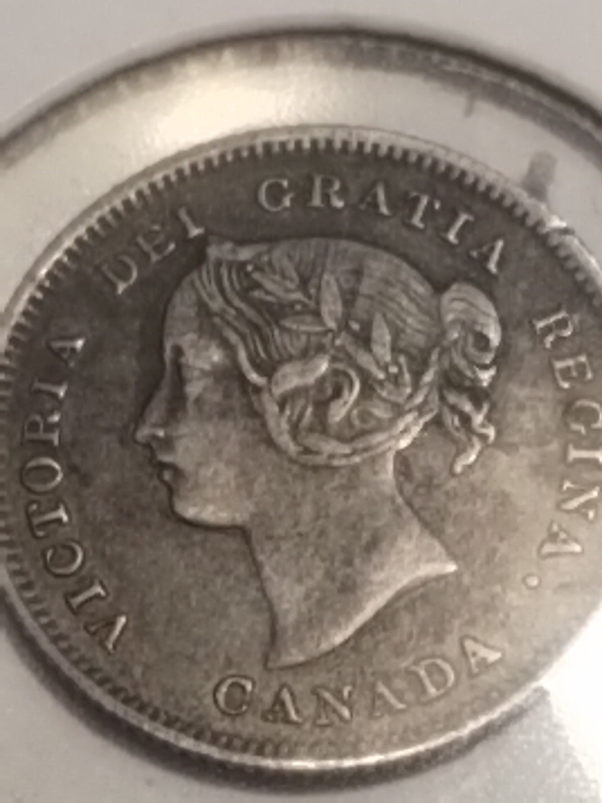 1901 Canada 5 Cents Silver Foreign Coin