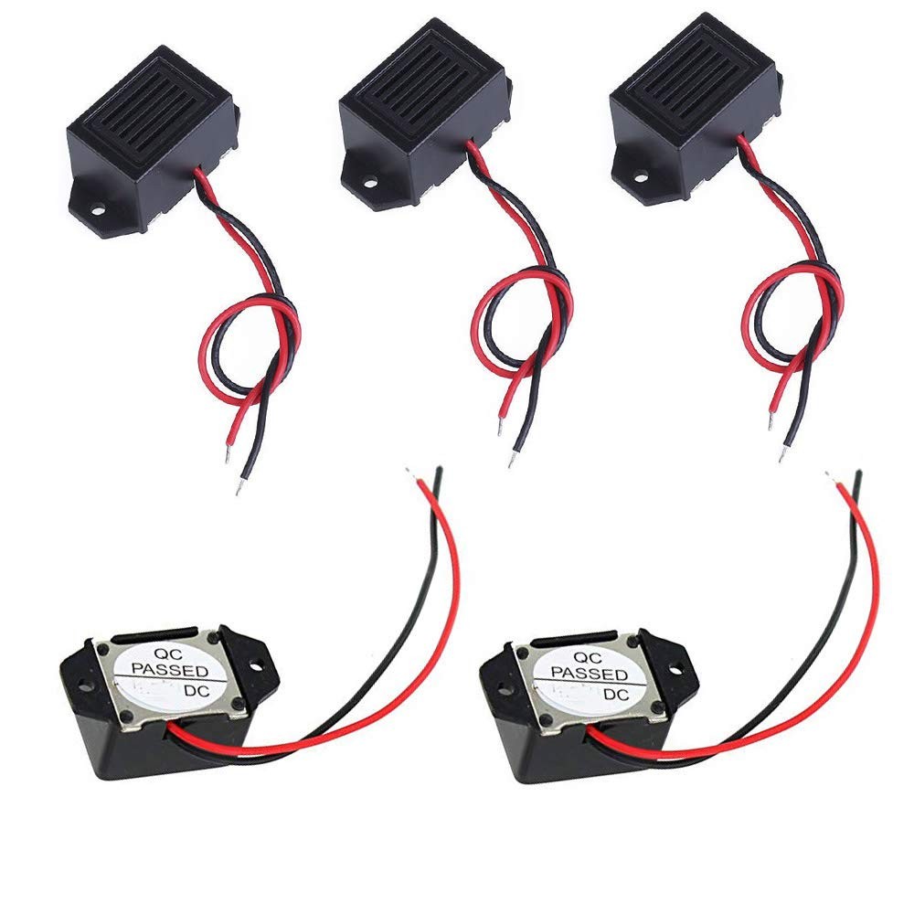 5PCS Mini Buzzers with Leads - 12V 400Hz Morse Code Mechanical Electronic Com...