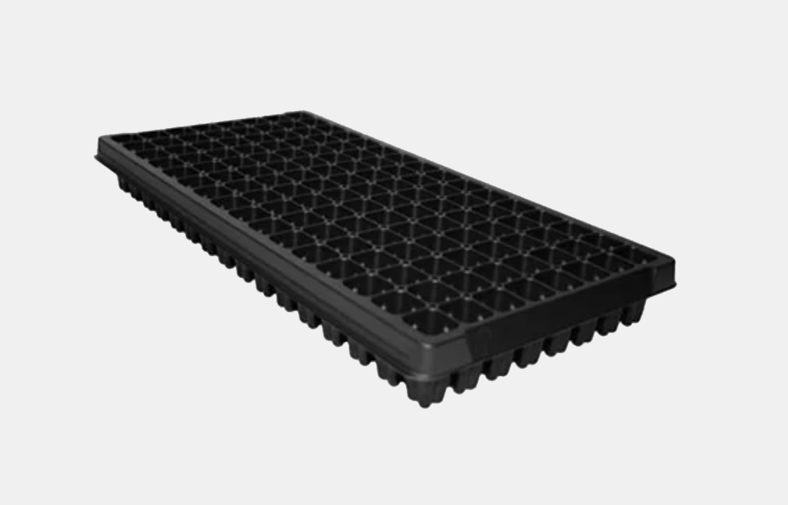 5 Standard Plug Tray 128 Square Cells - Cell Depth 2" by T.O. Plastics