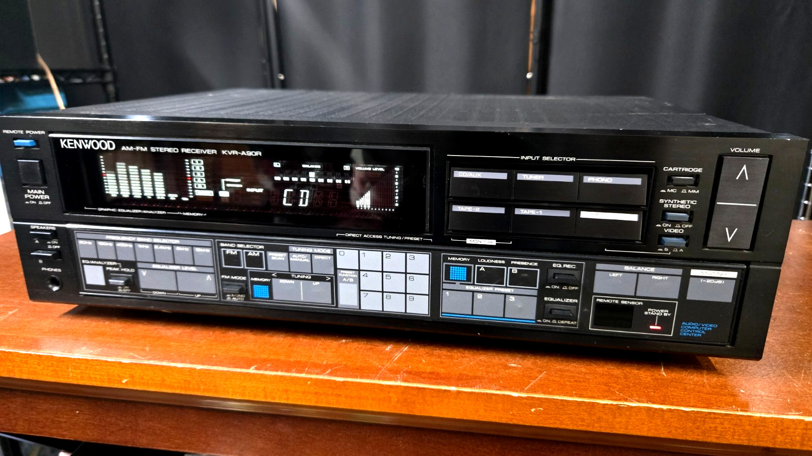 Kenwood Stereo graphic equalizer - CD/Video/Phono/Tape inputs Serviced KVR-A90R