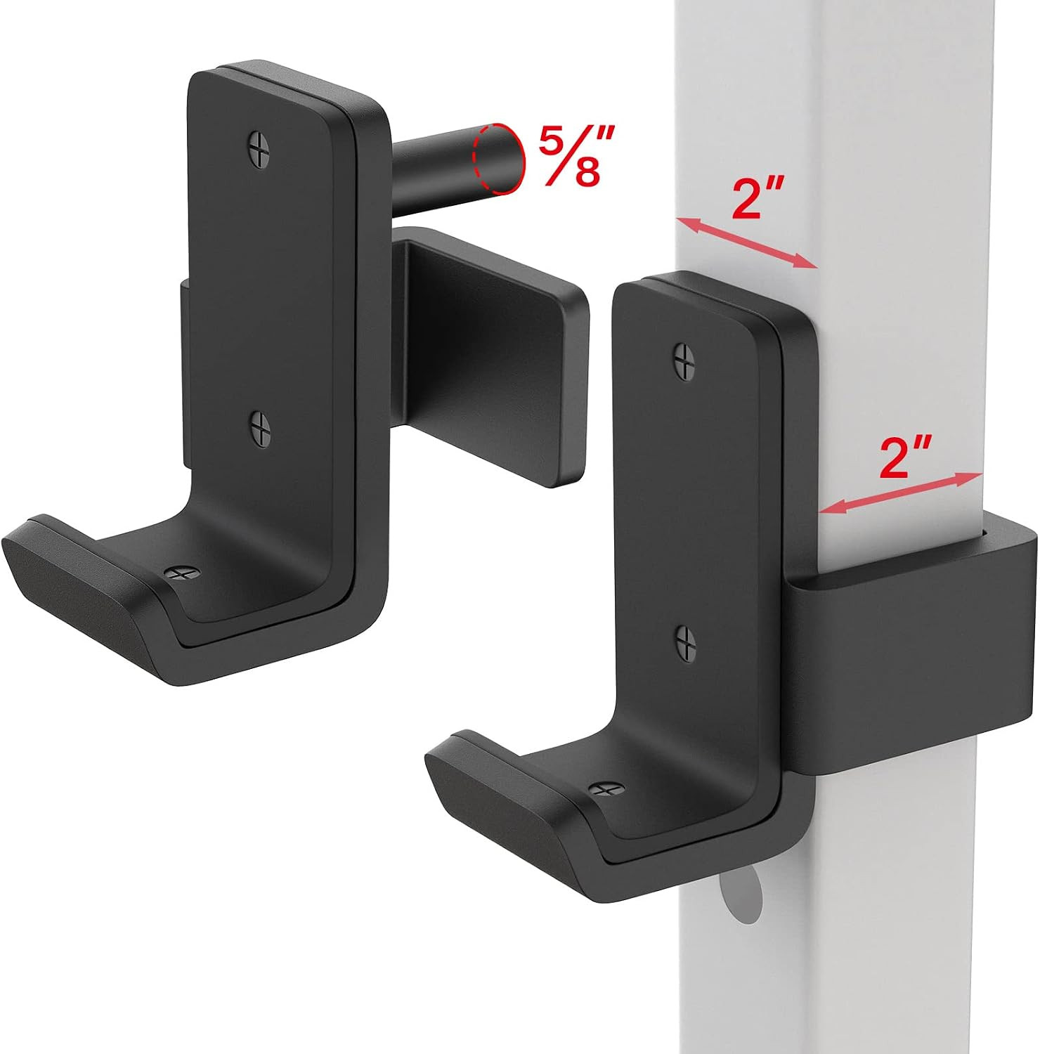Solid Steel J Hooks for 2" X 2" or 3" X 3" Tube Power Cage with 1" 1/2" or 5/8"