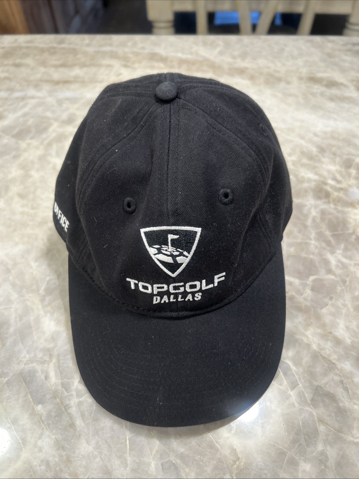 TopGolf Dallas Home Office Hat Black with White Logo Adult Adjustable ⛳ ⛳⛳👍