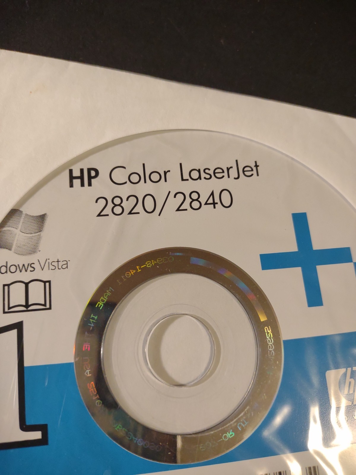 Windows Vista HP Color LaserJet 2820/2840 Software Drivers Setup Install Disk CD