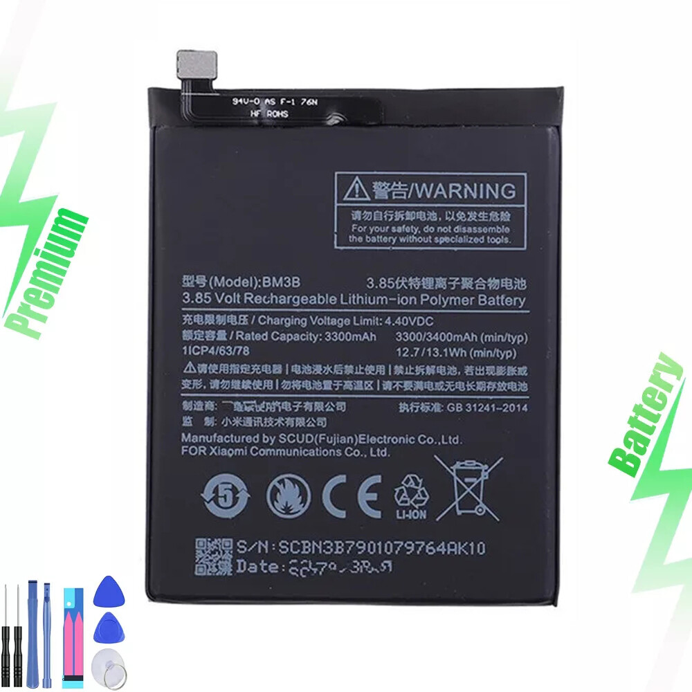 New Replacement Battery BM3B For Xiaomi Mi Mix 2 Mix 2S Mix Evo 3400 mAh + Tools