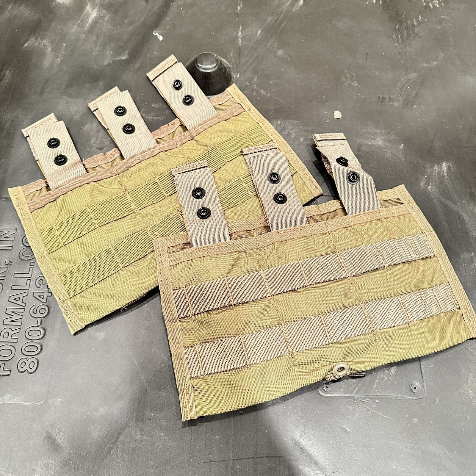 2 Pack NEW Eagle Industries Khaki Coyote MOLLE Modular 3 - Mag Carrier Pouches
