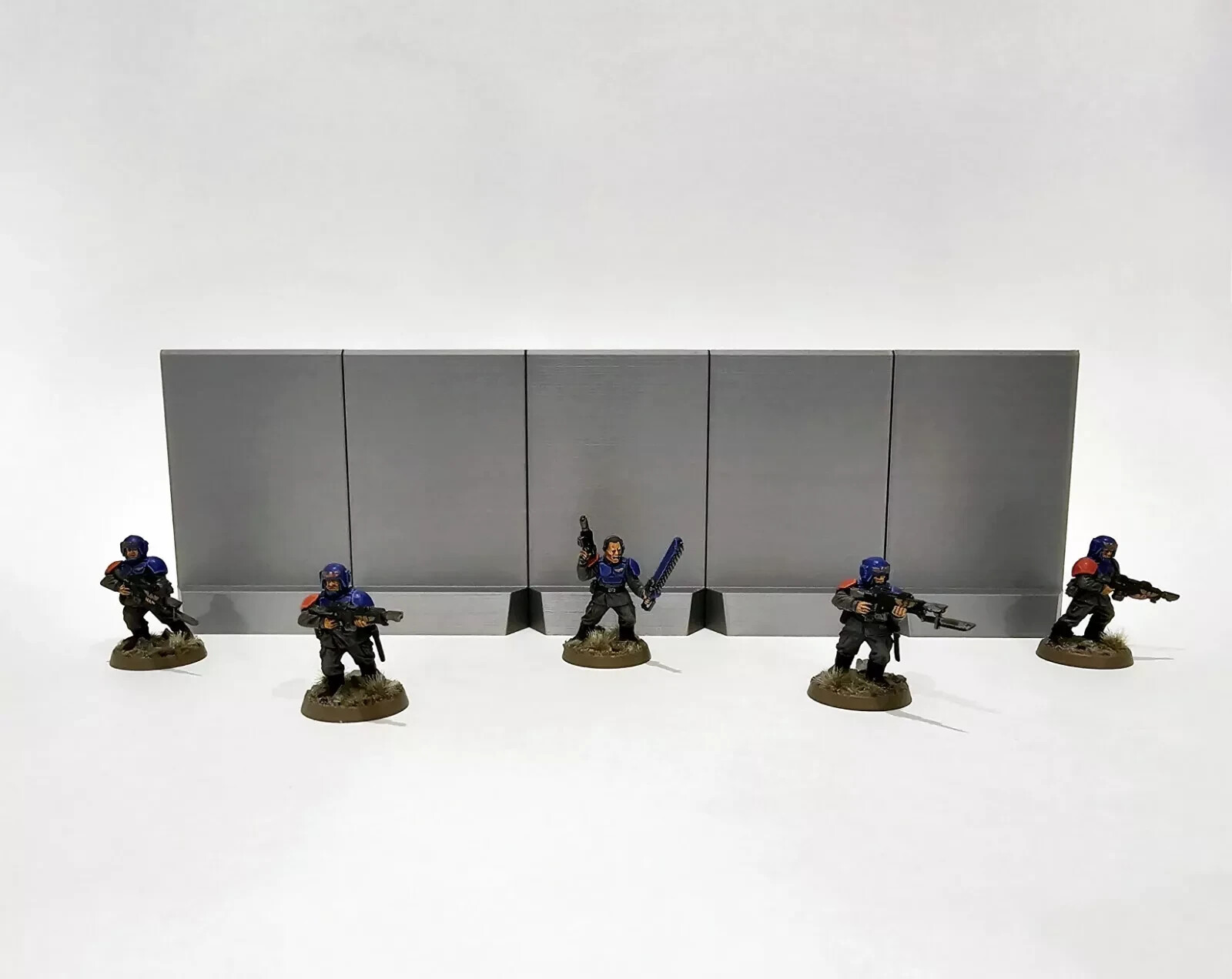 Concrete blast wall barrier 2 terrain FAST SHIP|Alternate Wargaming Miniature