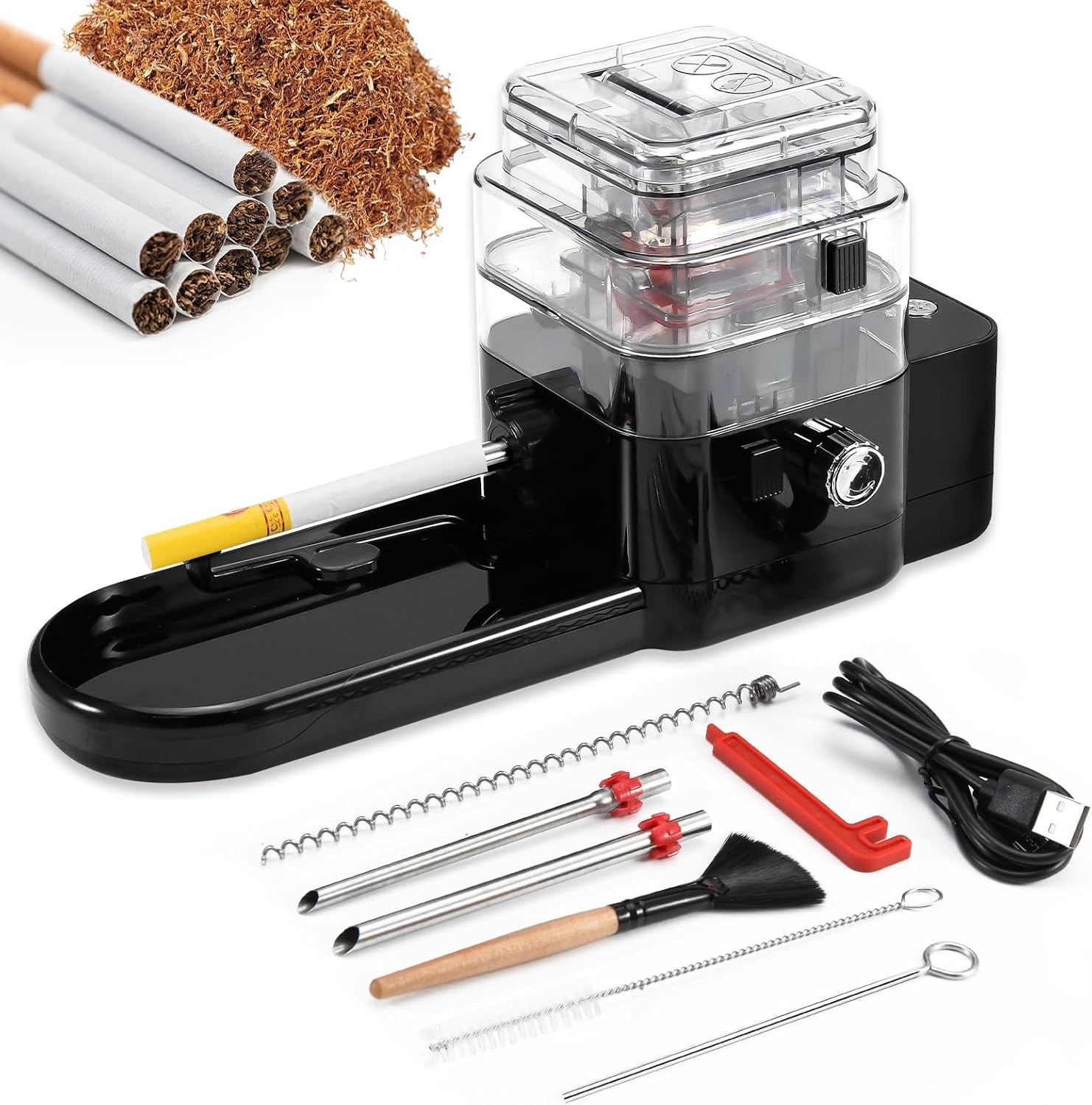 Multi-Size Electric Cigarette Rolling Machine - User-Friendly & Stylish Design
