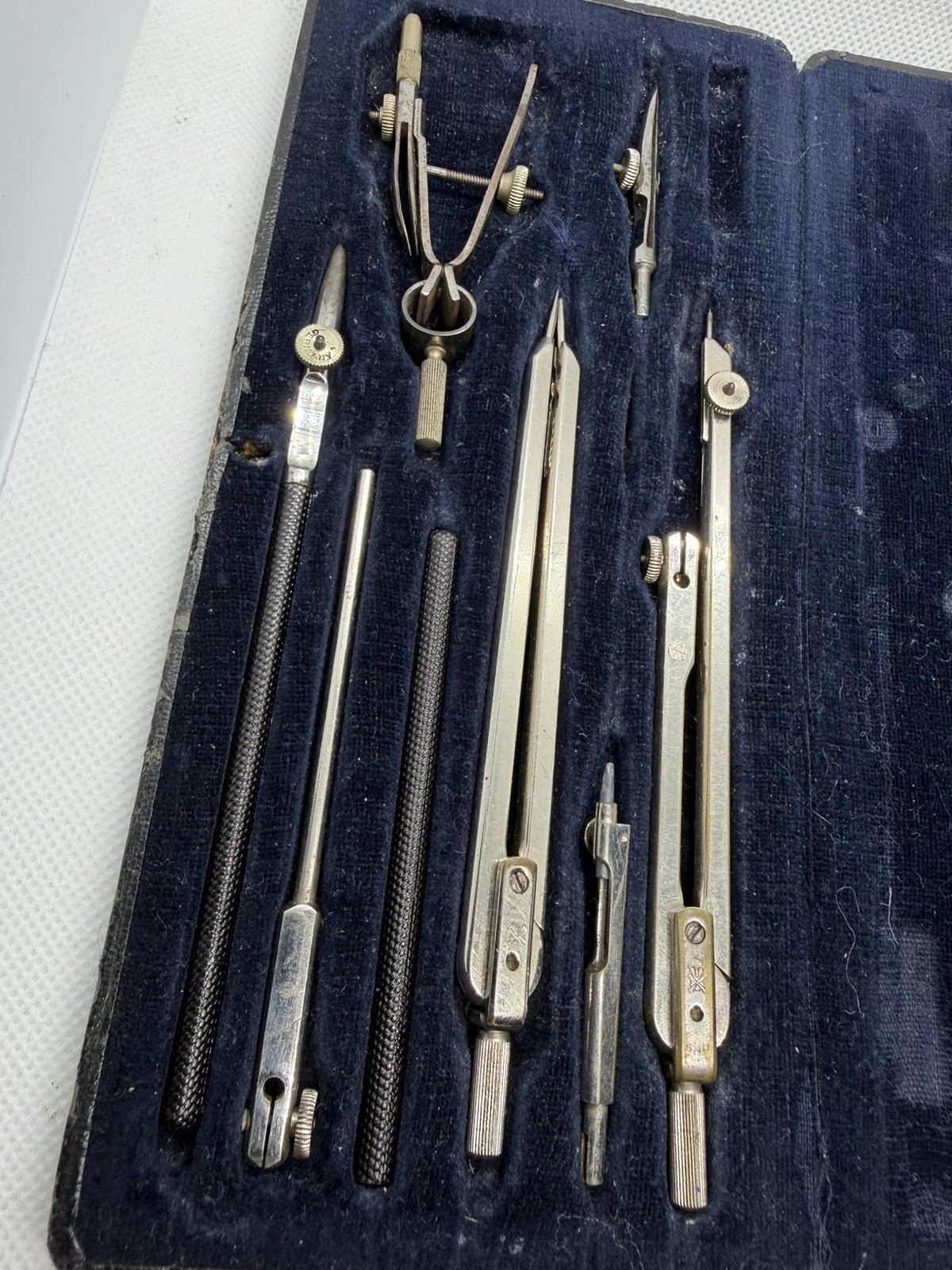 Vintage Boxed Technical Drawing Engineering Compass Set Ecobra Tools Germany