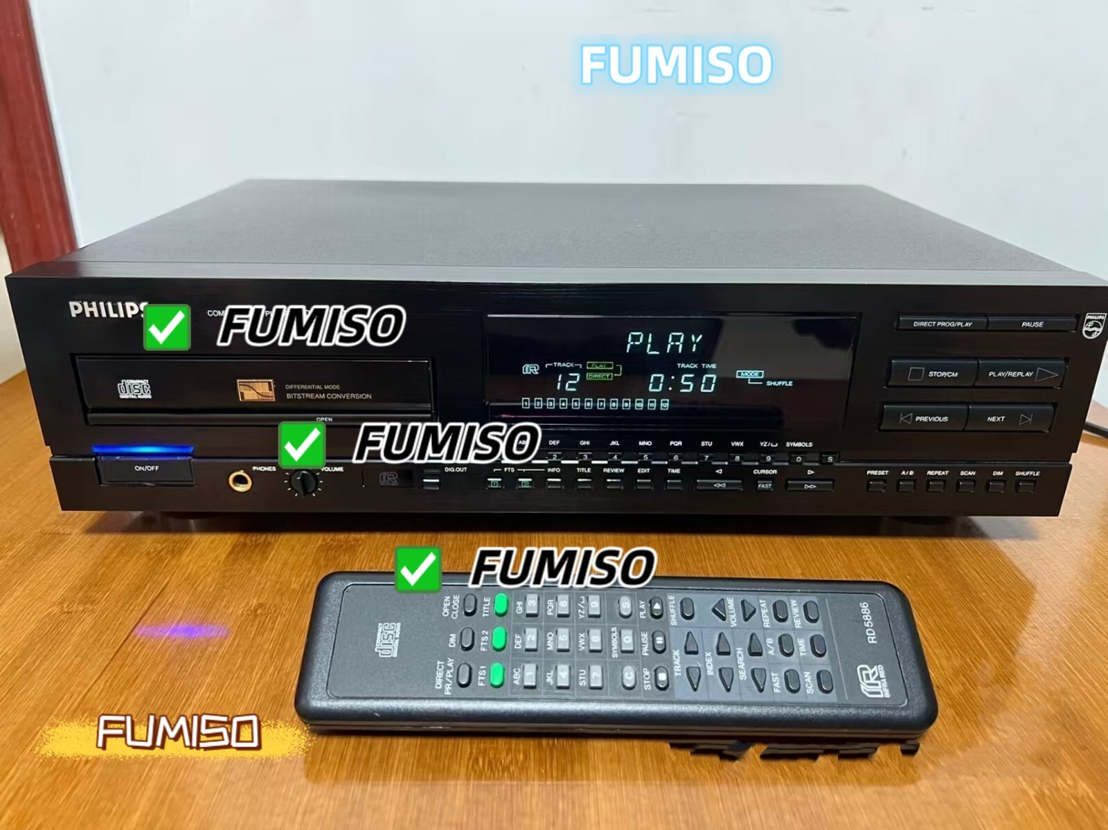 1PCS Used PHILIPS CD850 MkII CD850II/25B CD player by Fedex or DHL