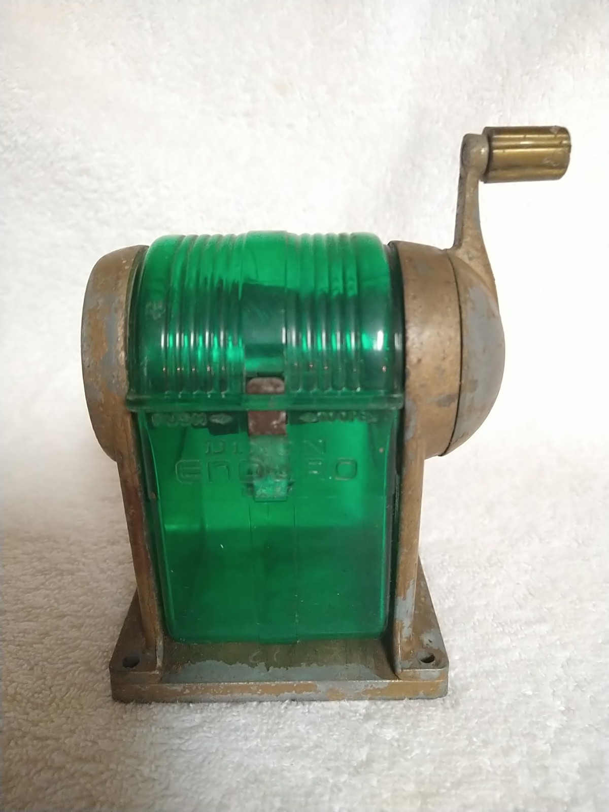 Vintage Dixon Enduro No. 20 Green Pencil Sharpener, Metal & Plastic, Mountable