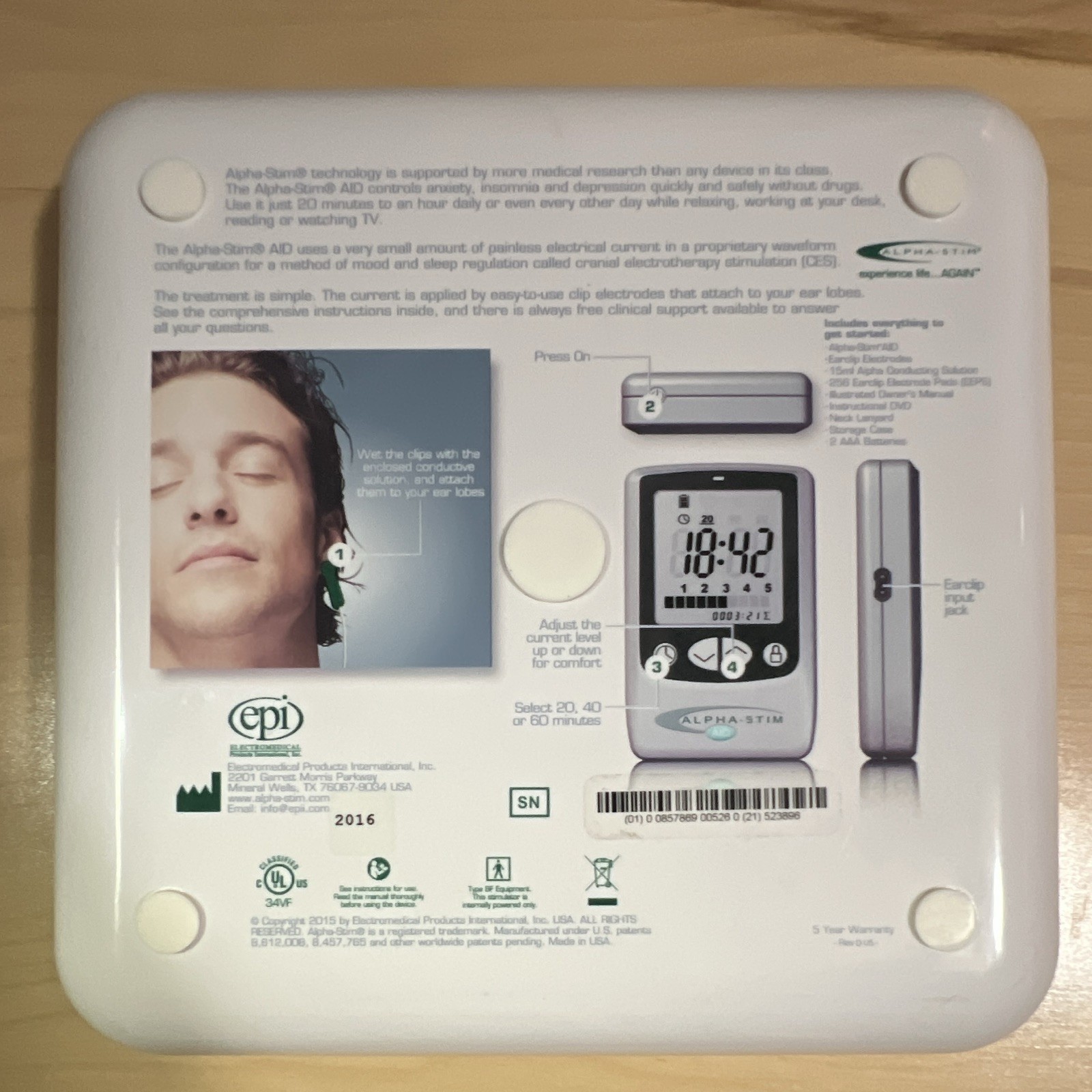 Alpha-Stim AID Device Kit Tested & Working