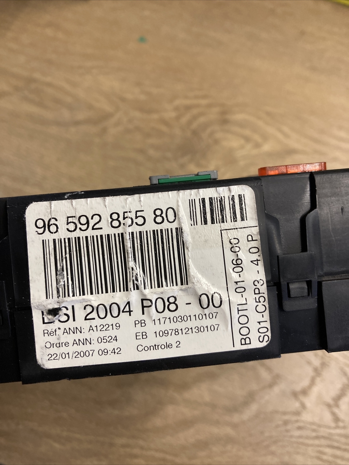 PEUGEOT BODY CONTROL UNIT 9659285580