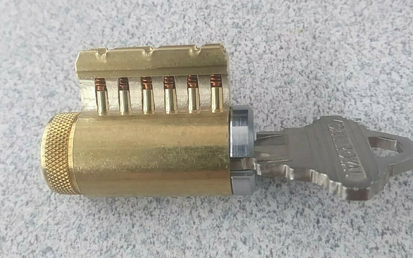 Cutaway Lock Cylinder For Locksmith 6 Pin Schlage Keyway