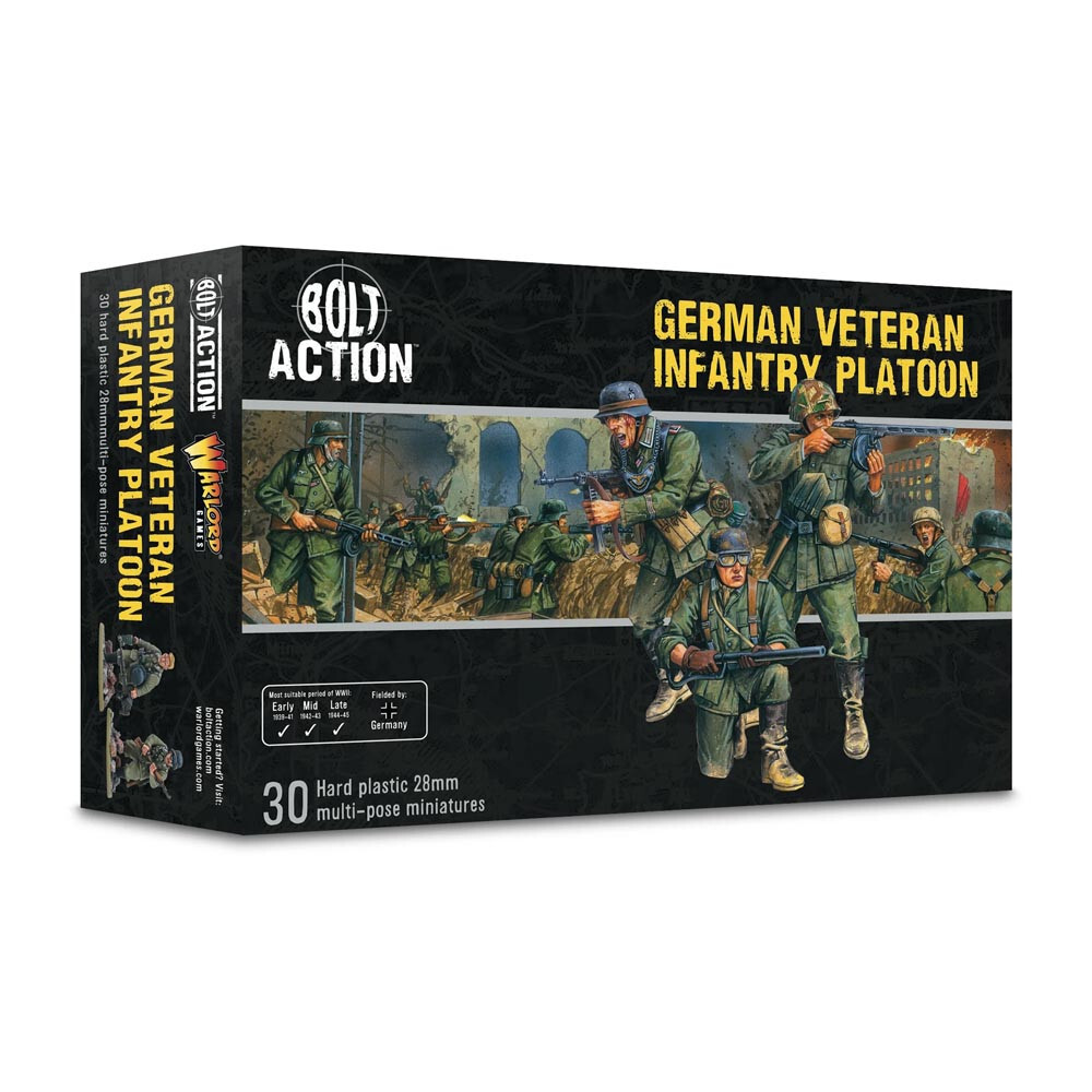 German Veterans Infantry Platoon Bolt Action Warlord