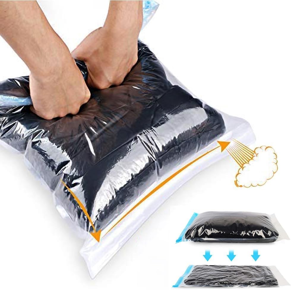 Compression Bags Travel Essentials 12 Pack Space Saver Bags No Vacuum Pump Or