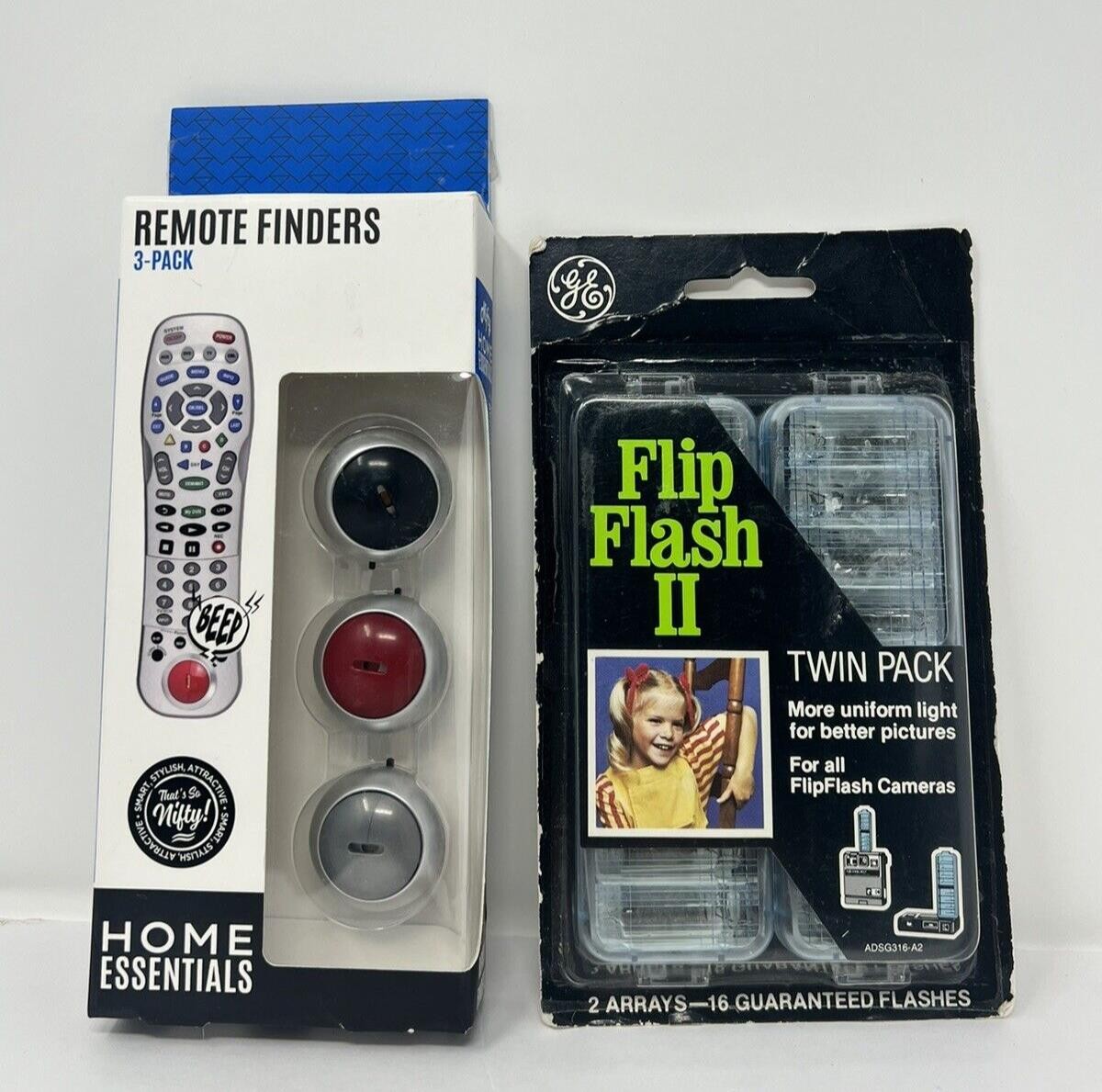 Remote Finder Home Essentials and GE Flip Flash Twin Pack #16 Original Packaging