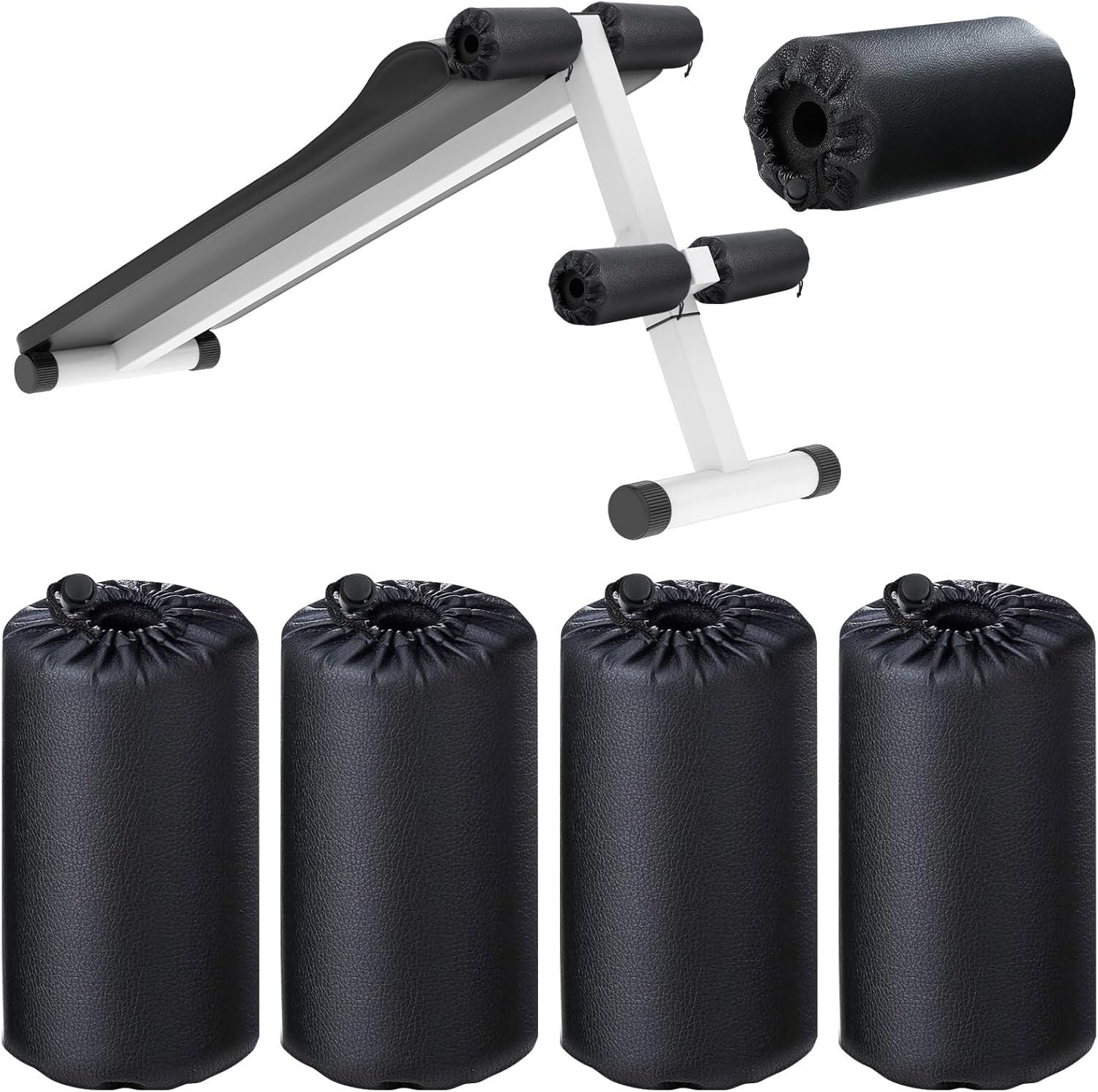 4 Pcs Foam Foot Pads Foam Roller Pad Replacement for Weight Bench Inversion Tabl