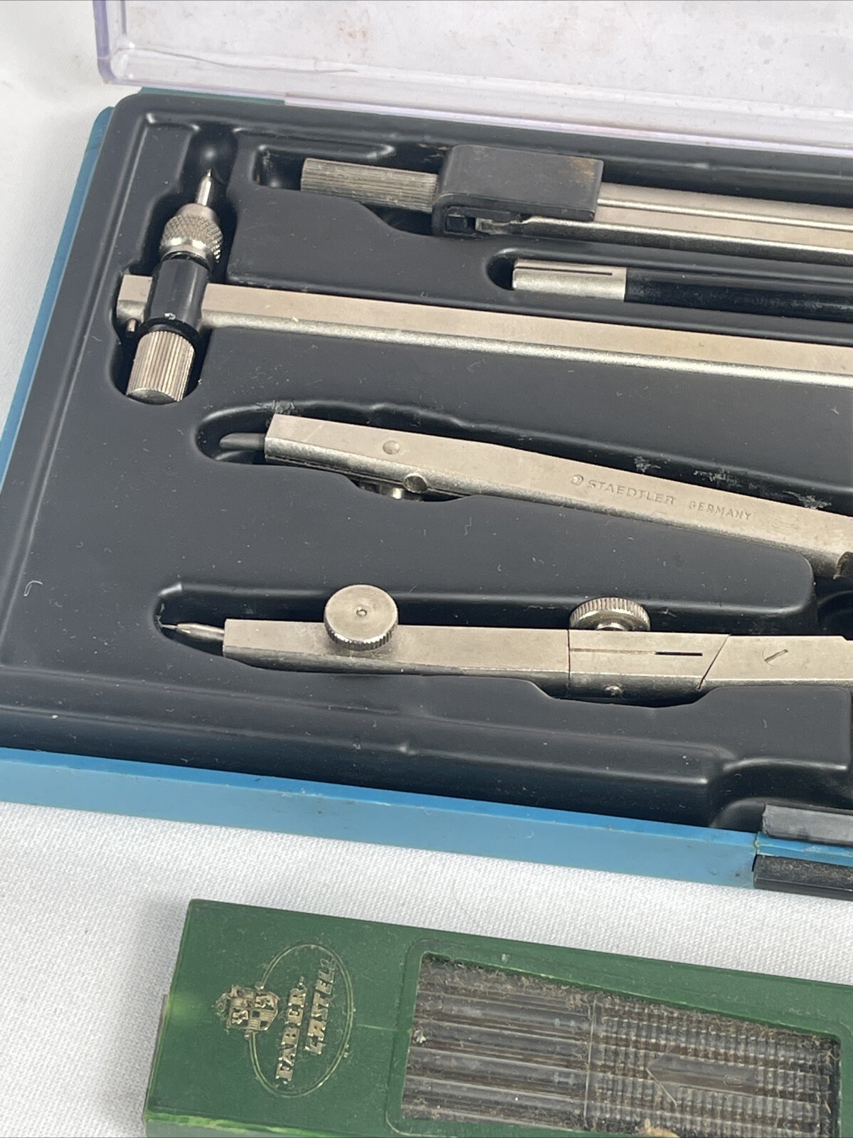 Vintage Staedtler Mars Masterbow Drawing Instrument Set Extra Lead Part Missing
