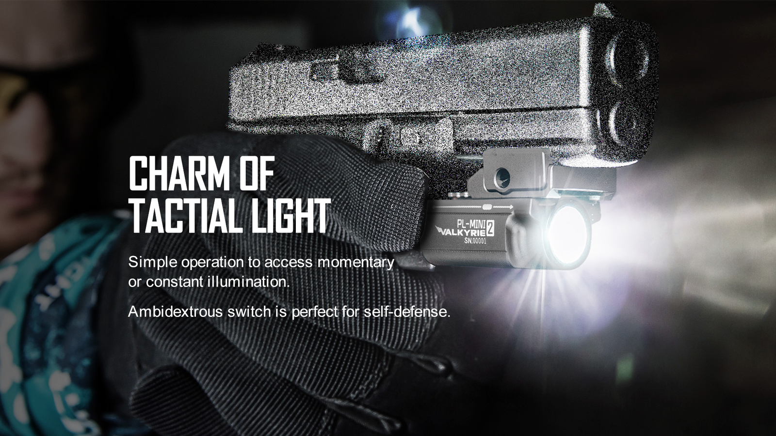 Olight PL-MINI 2 Valkyrie 600 Lumen Rechargeable Compact Tactical Pistol Light