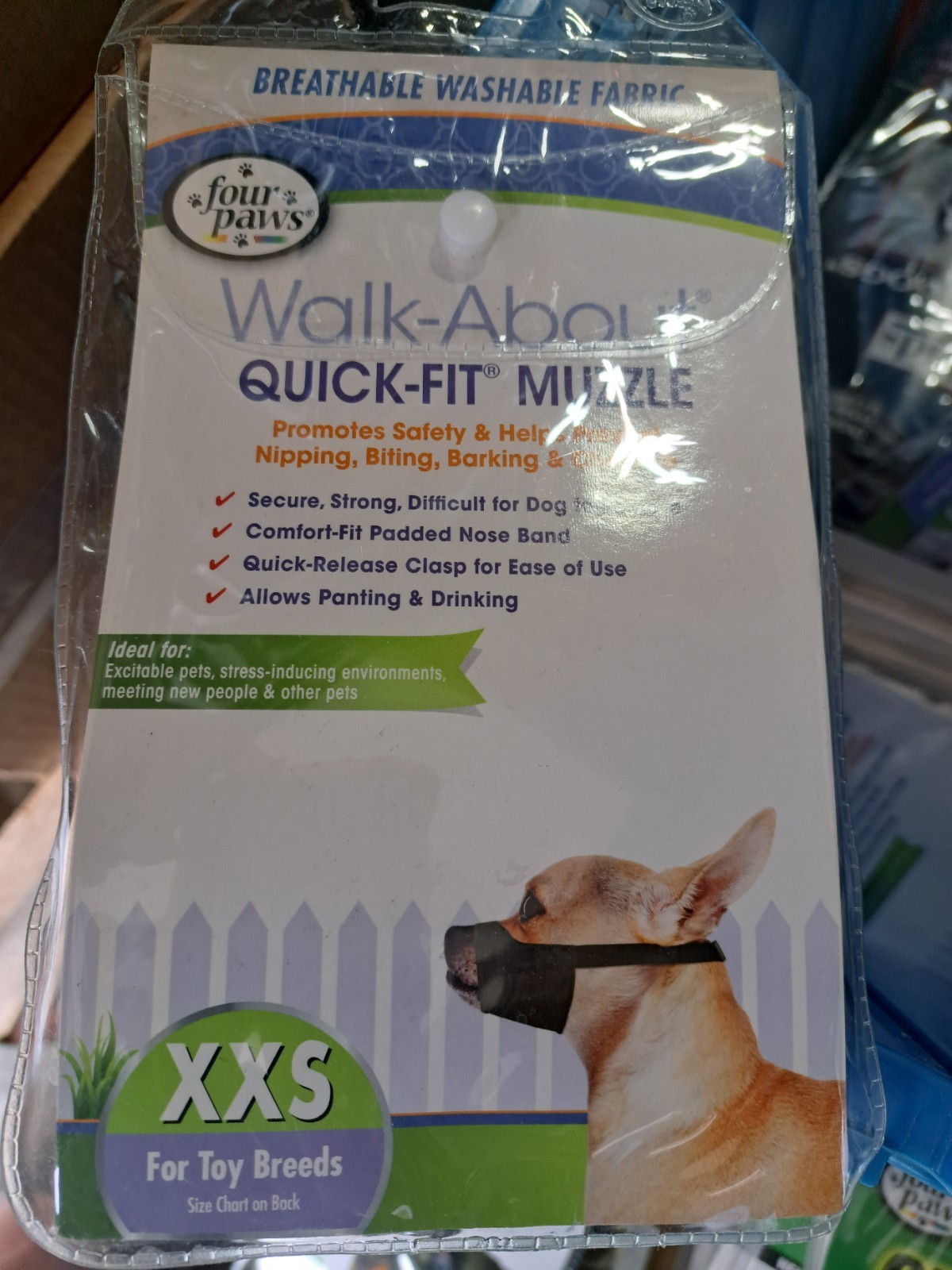 NEW FOUR PAWS WALK-ABOUT QUICK-FIT MUZZLE SIZE XXS TOY BREEDS