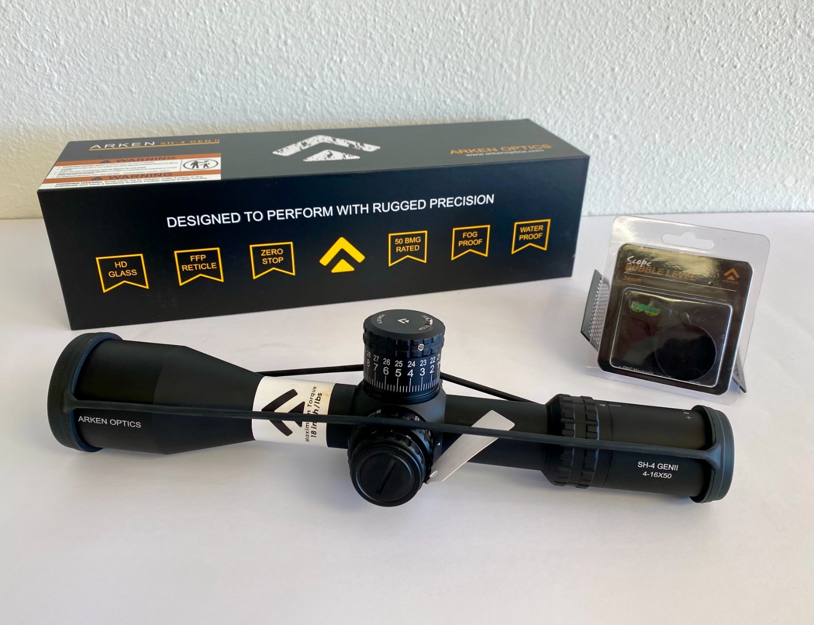 Arken SH-4 Gen2 4-16x50 Illum VPR FFP MOA Scope w/ FREE Bubble Level SHIPS FAST