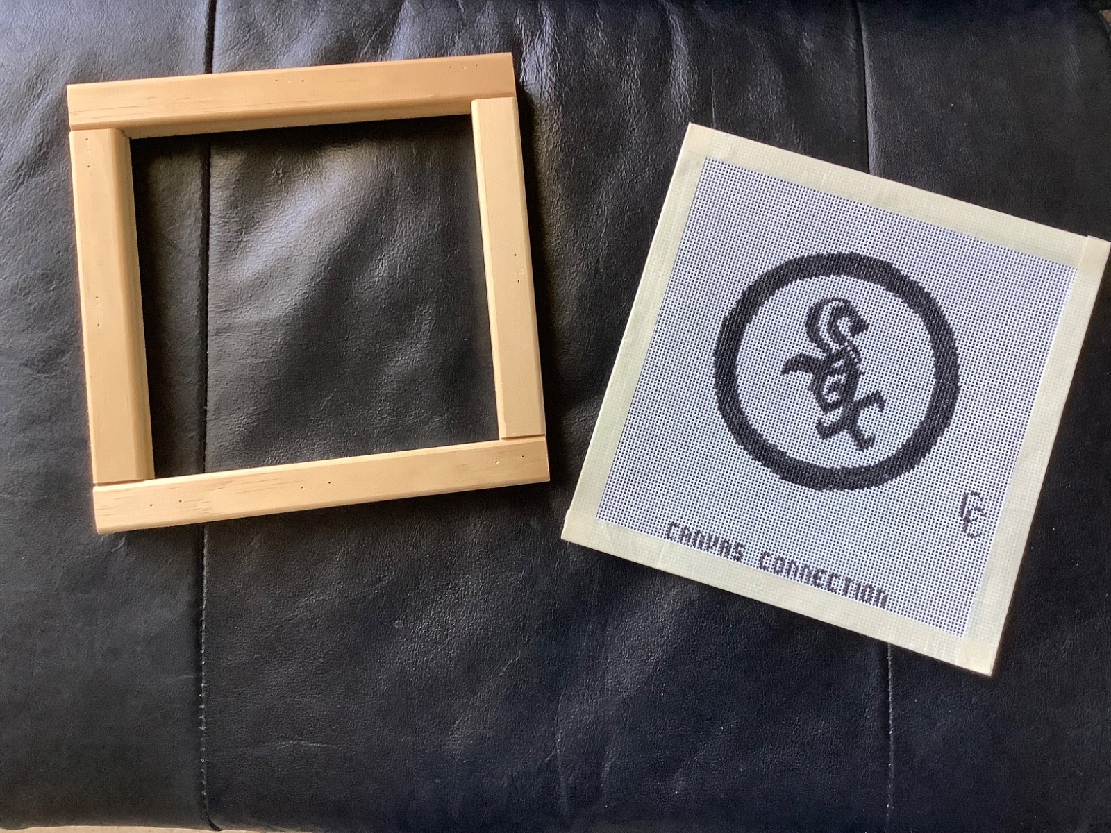 Canvas Connection Chicago White Sox HandPainted Needlepoint Canvas w/ Stretchers