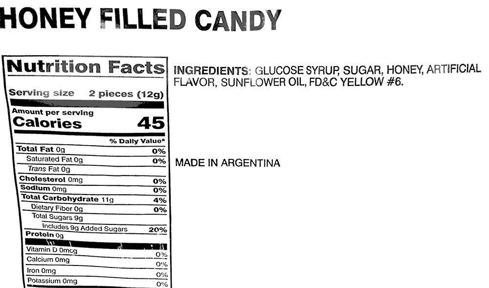 SweetGourmet Arcor Honey Filled Hard Candy - 4 Pounds FREE SHIPPING!