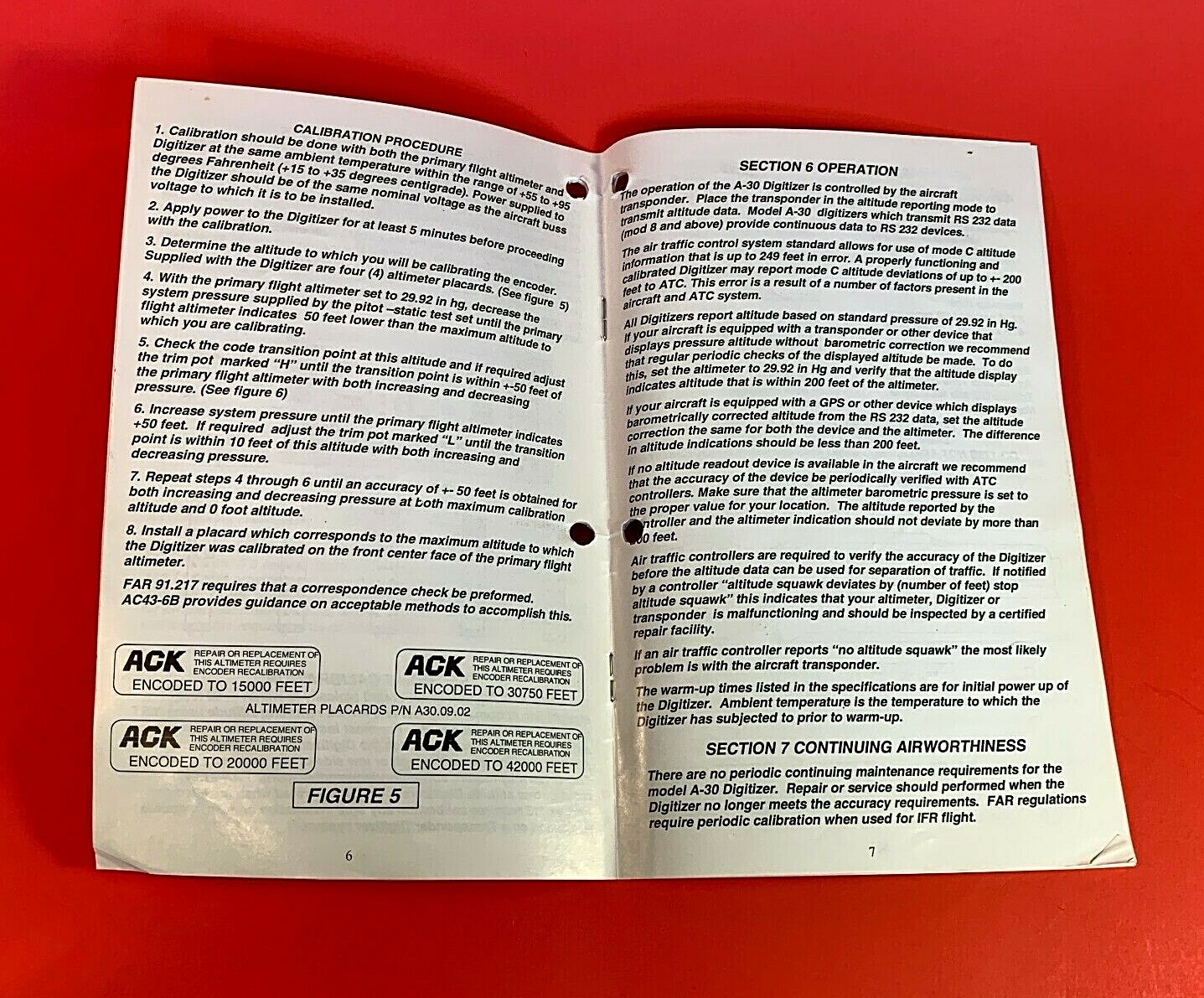 2003 ACK Technologies Model A-30 Altitude Digitizer Manual A30M Revision 3