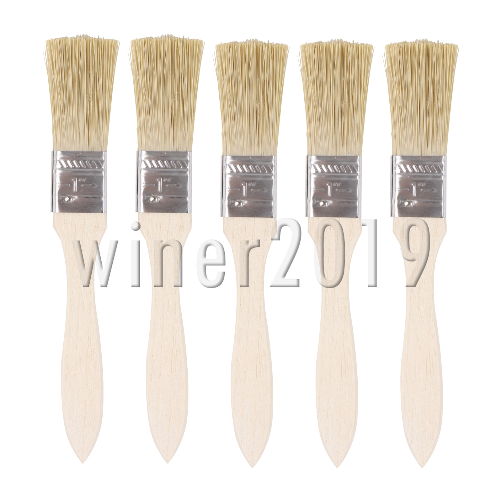 Paint Brushes with Thickened Handle for Home Decoration Tools 1 Inch Pack of 5